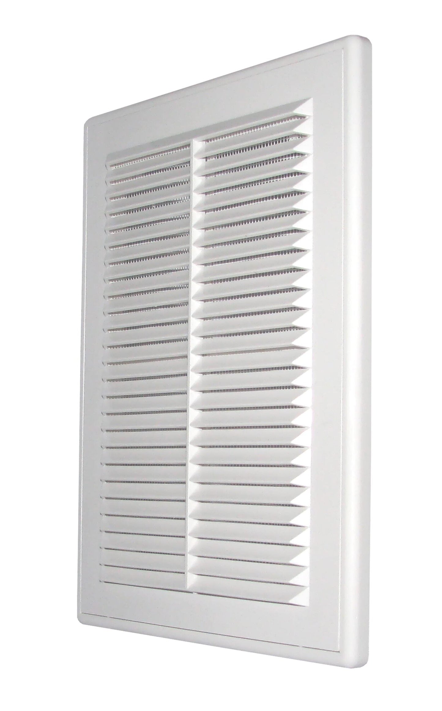 White Louvre Vent with Fly Screen, 180mm x 250mm