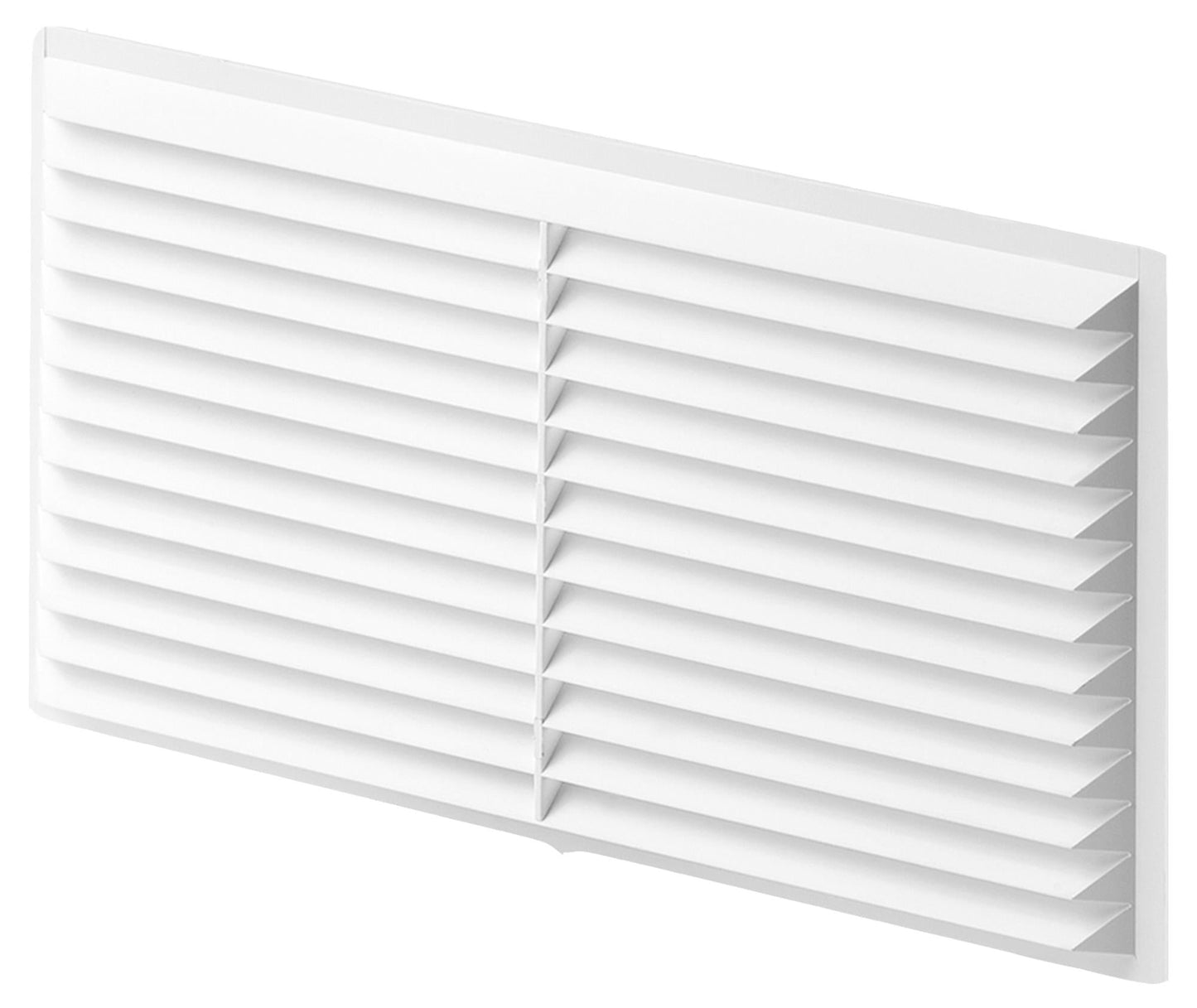 White Louvre Vent with Fly Screen, 120mm x 220mm