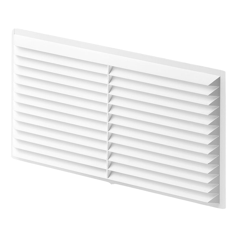 White Louvre Vent with Fly Screen, 120mm x 220mm