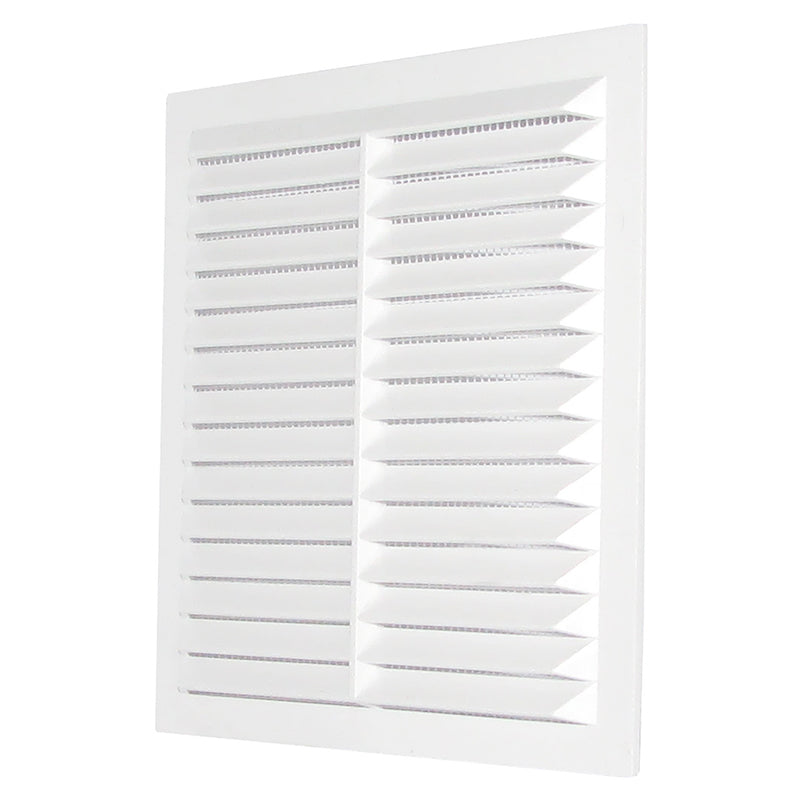 White Louvre Vent with Fly Screen, 235mm x 235mm