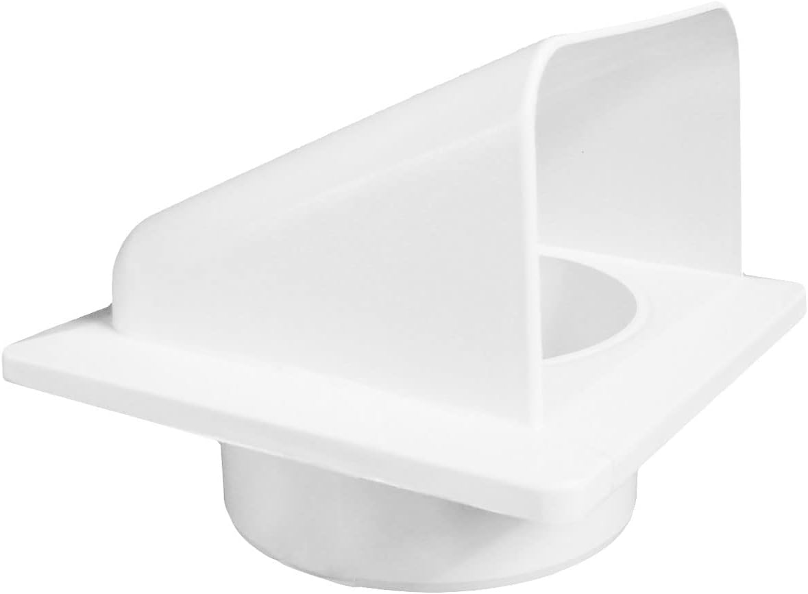 White External Louvre Vent with Hood, 100mm x 100mm