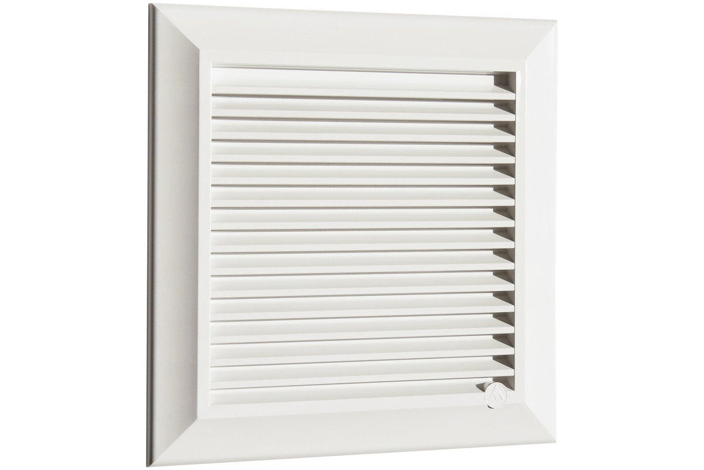 White Duo Smart Louvre Vent with Fly Mesh, 125mm x 125mm