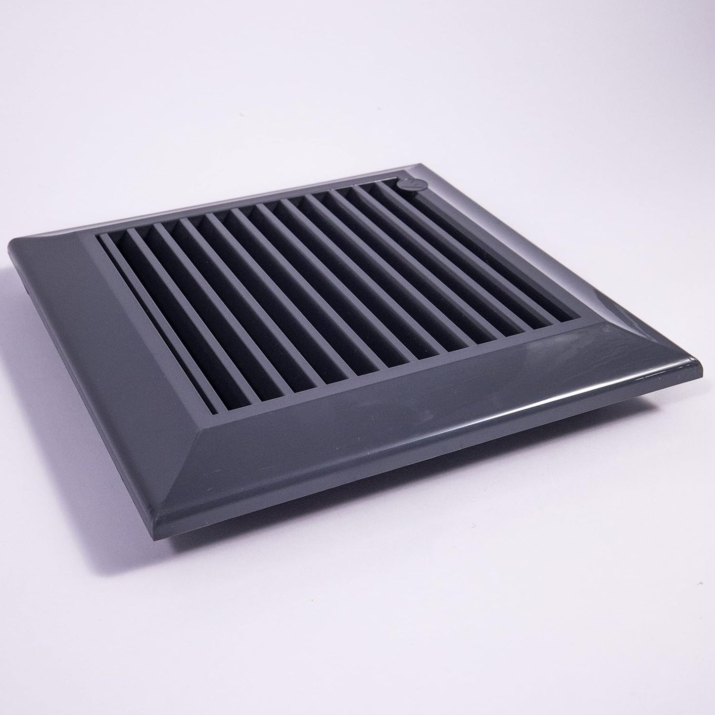Grey Duo Smart Louvre Vent with Fly Mesh, 135mm x 135mm