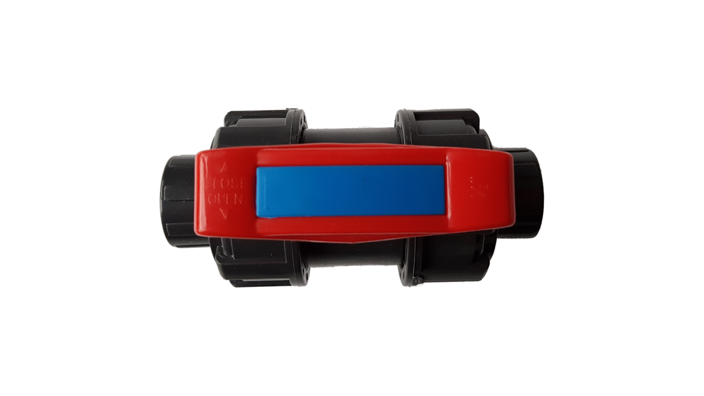PVC Double Union Stopcock Valve, 3/4"