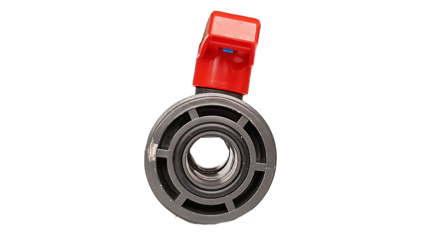 PVC Double Union Stopcock Valve, 1/2"
