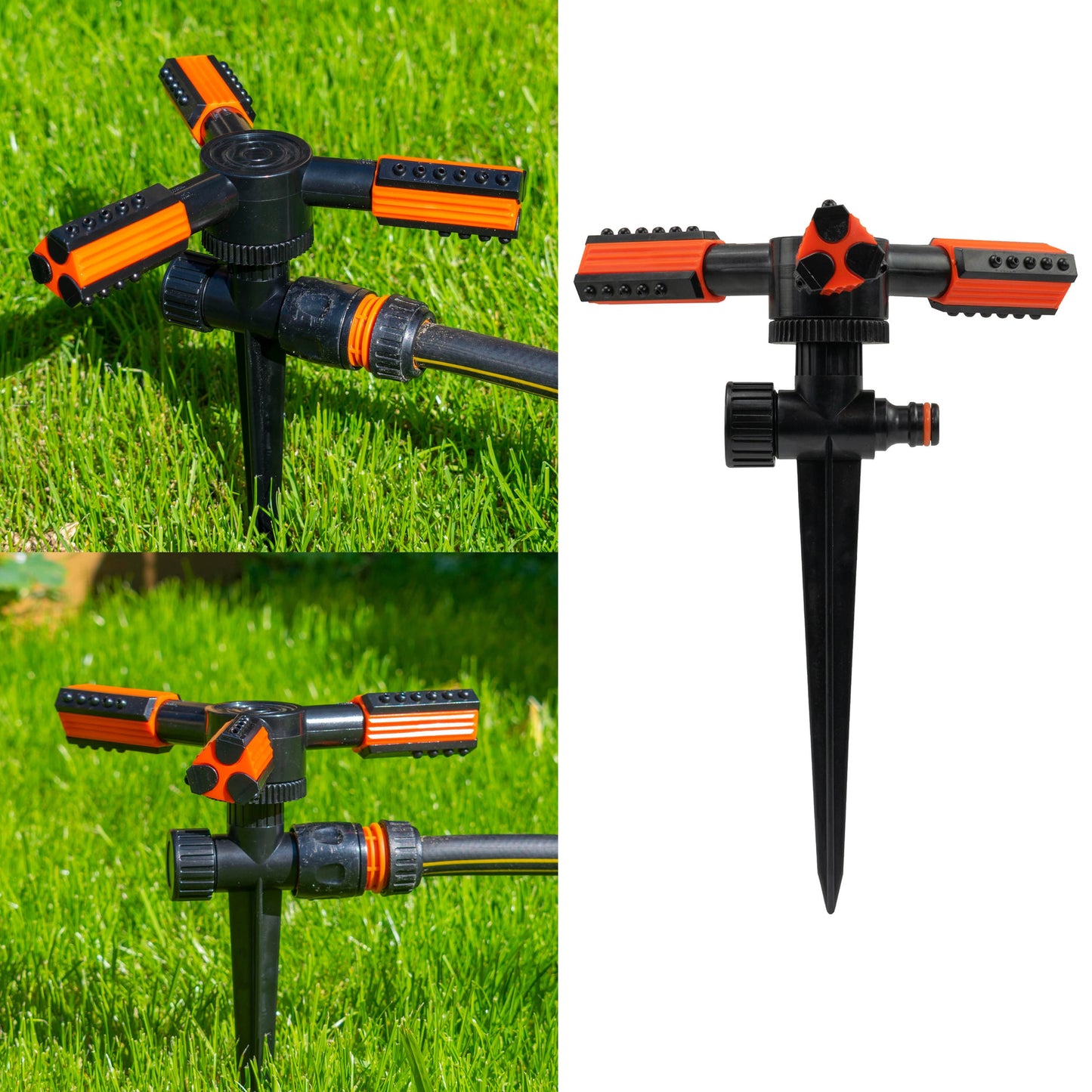 3 Arm Rotary Lawn Sprinkler on Spike, Eco line