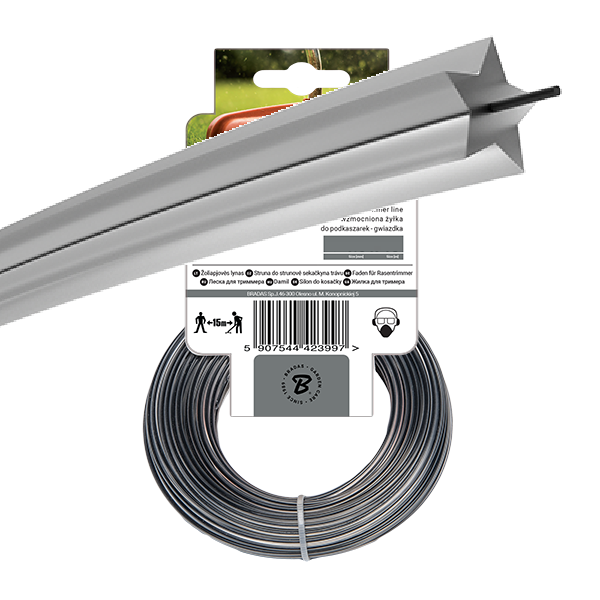 15m Dual Star Ripper Trimmer Line, 2.4mm