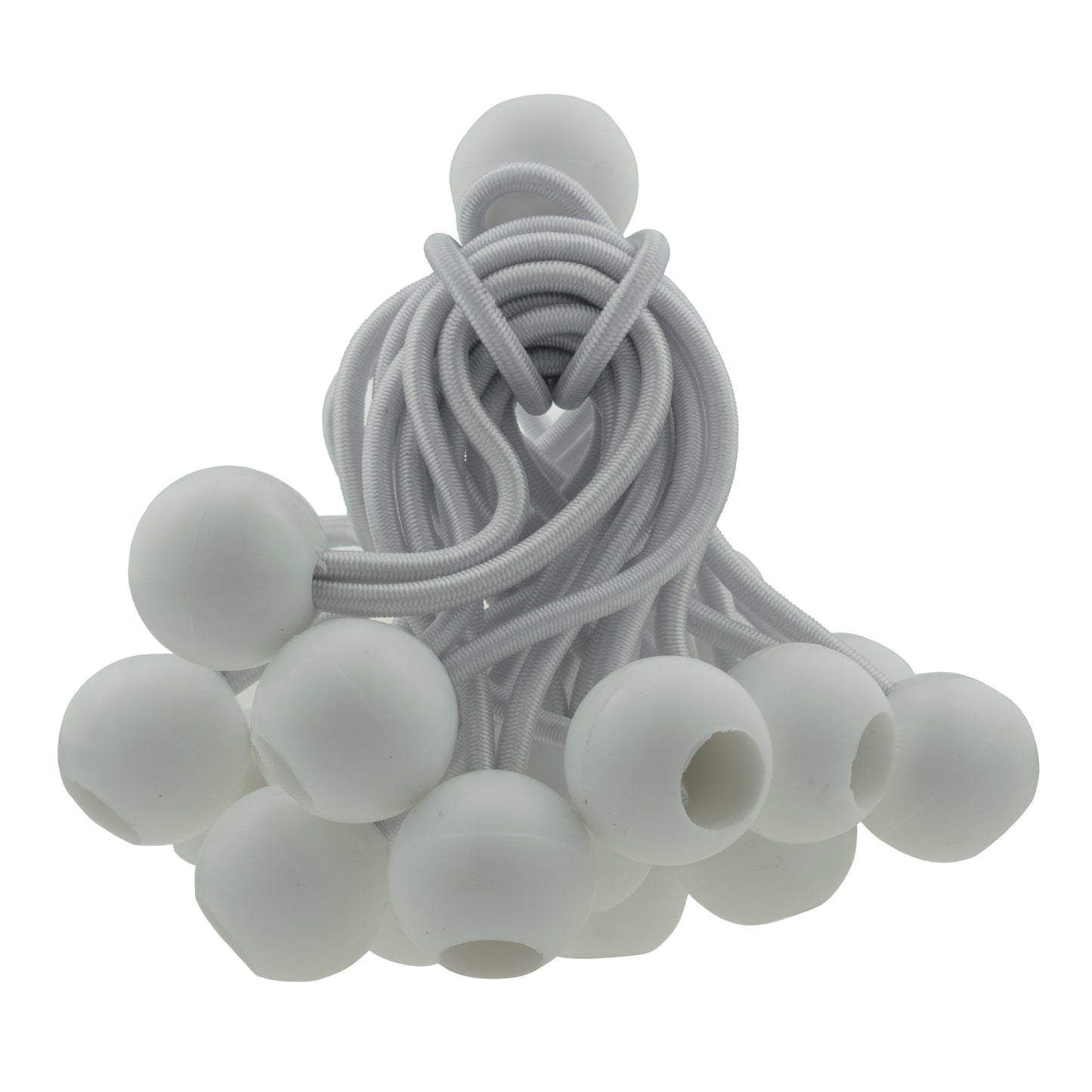 4" White Bungee Balls, (x60)