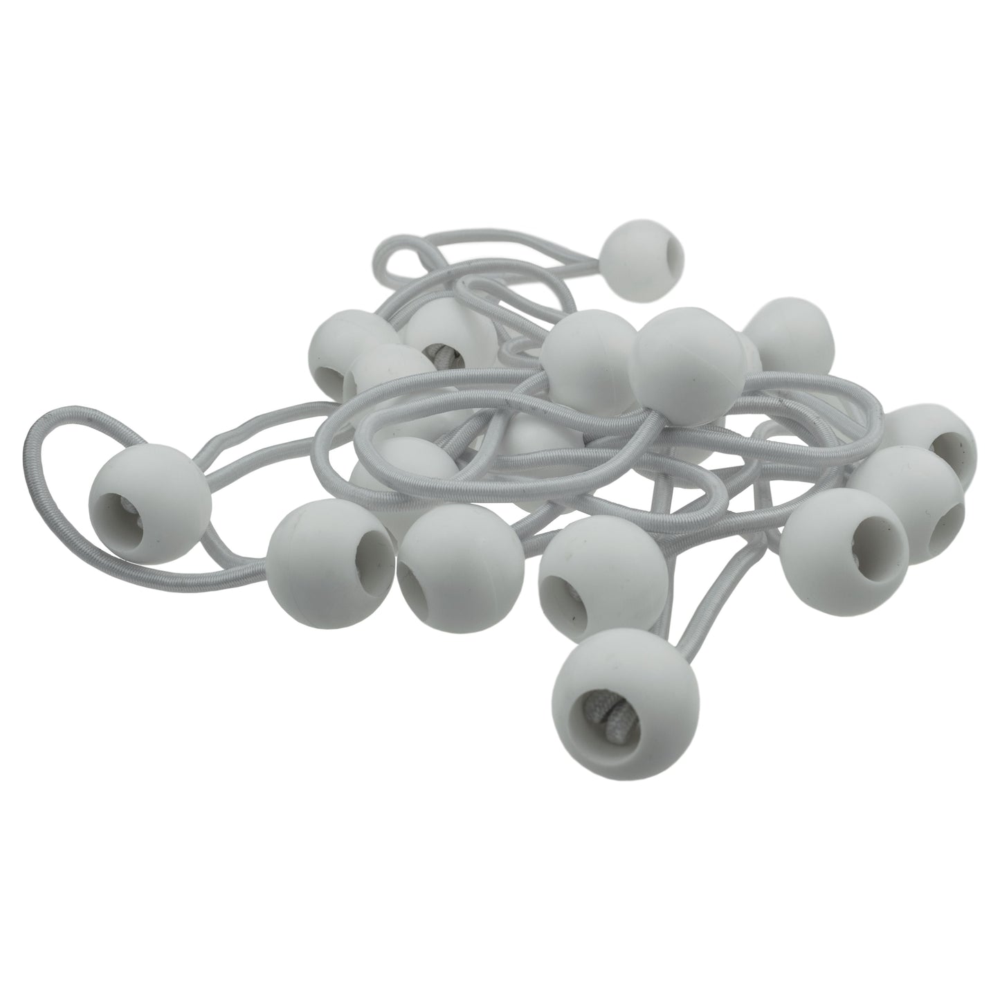 4" White Bungee Balls, (x60)
