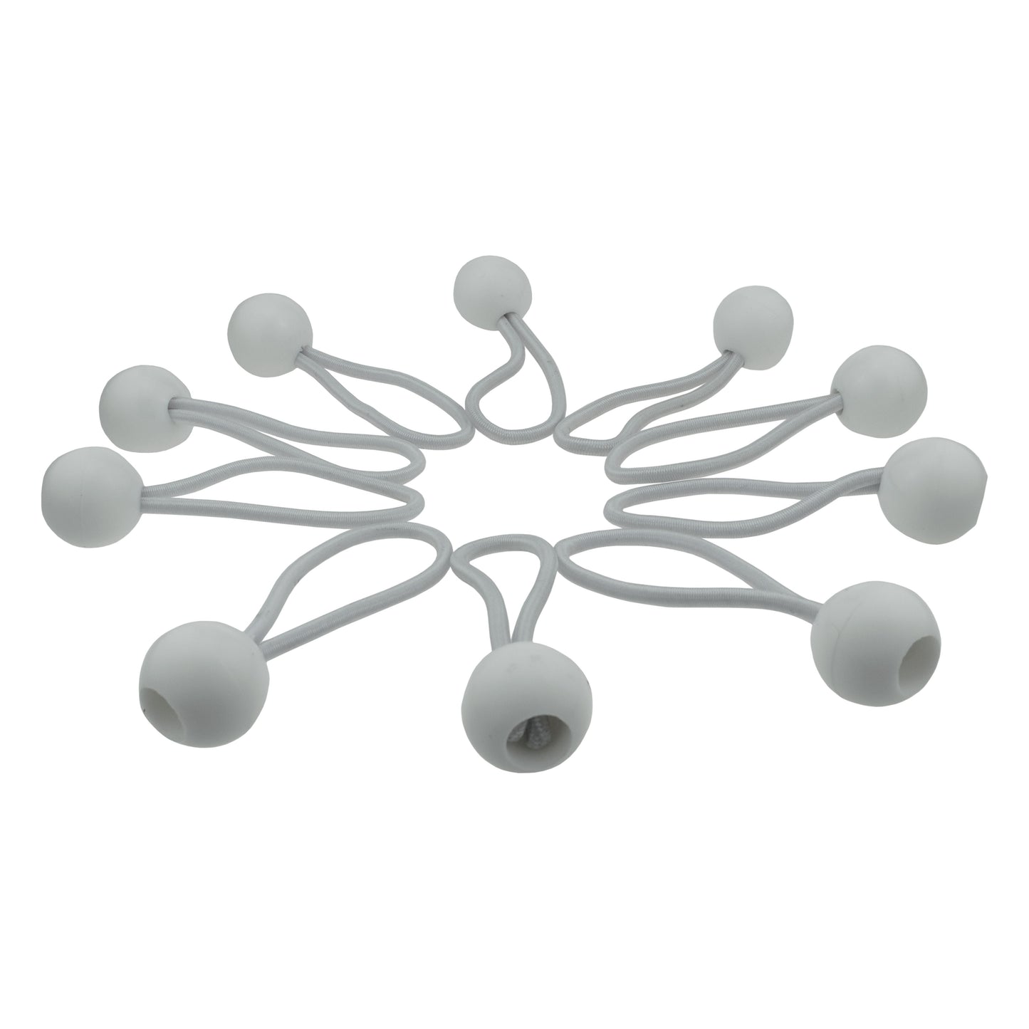 4" White Bungee Balls, (x60)