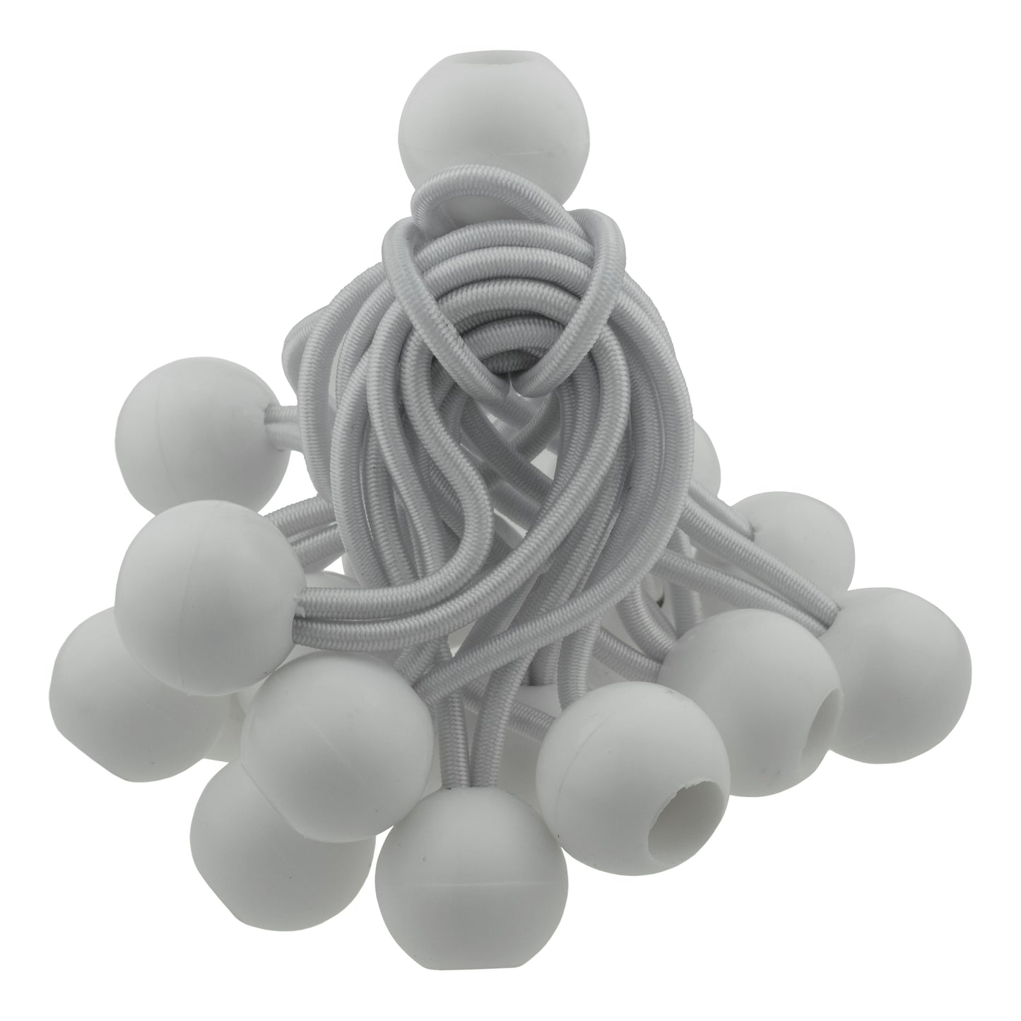 4" White Bungee Balls, (x60)