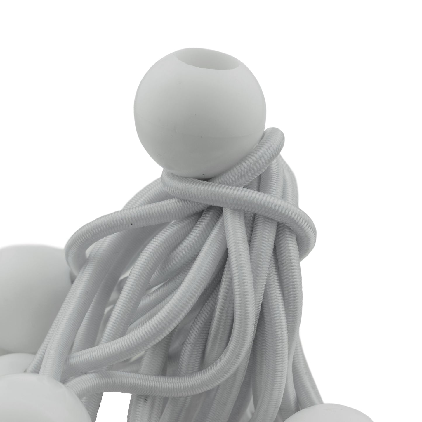 4" White Bungee Balls, (x60)