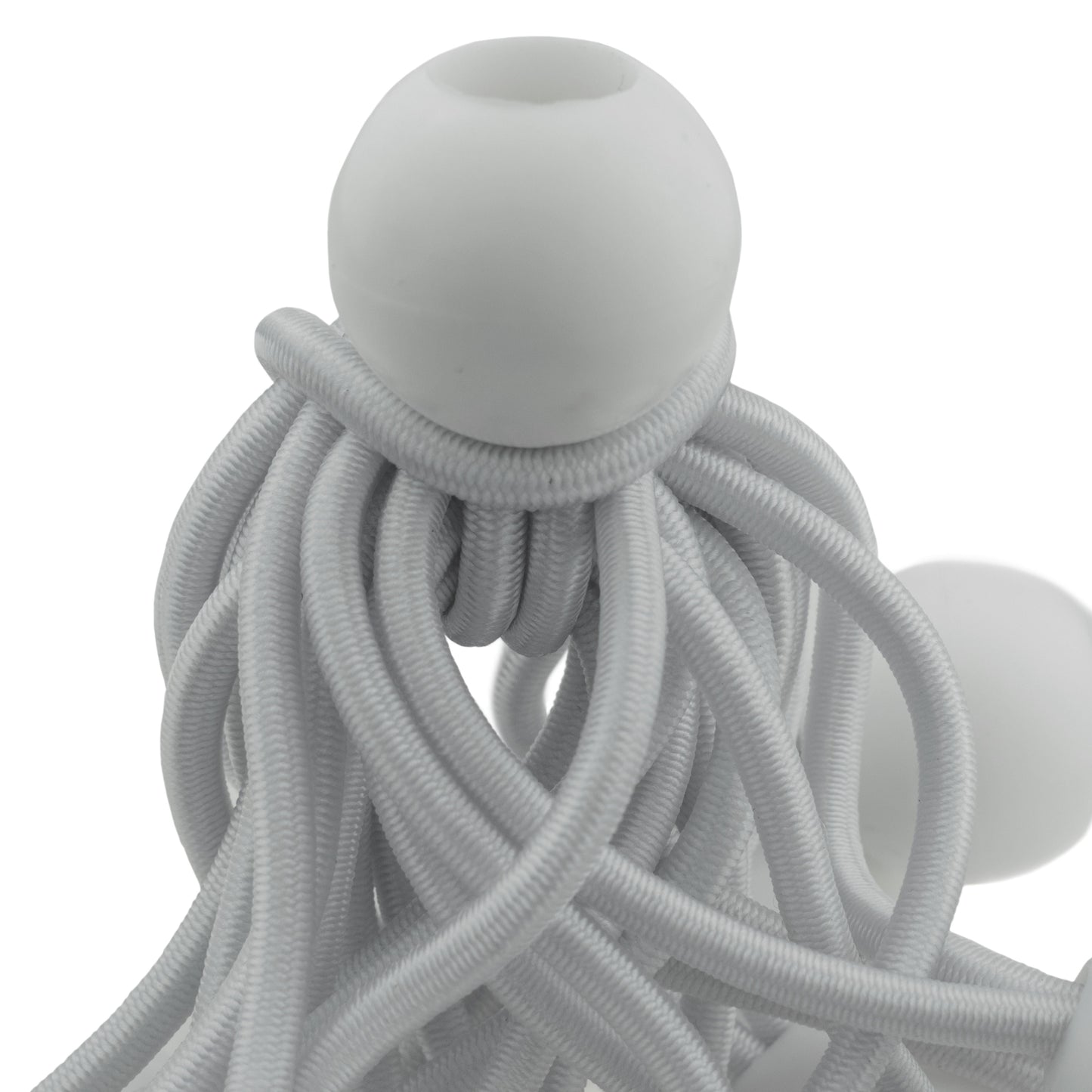 4" White Bungee Balls, (x60)