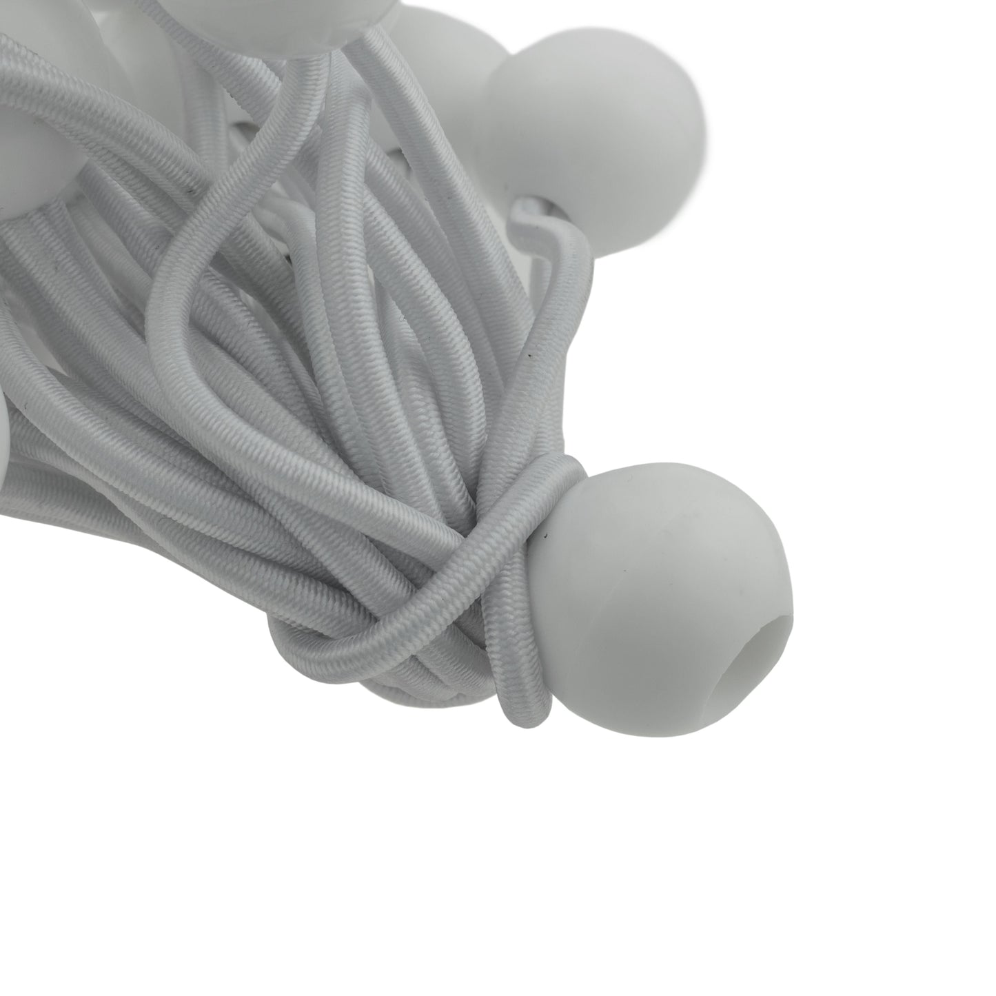 4" White Bungee Balls, (x60)