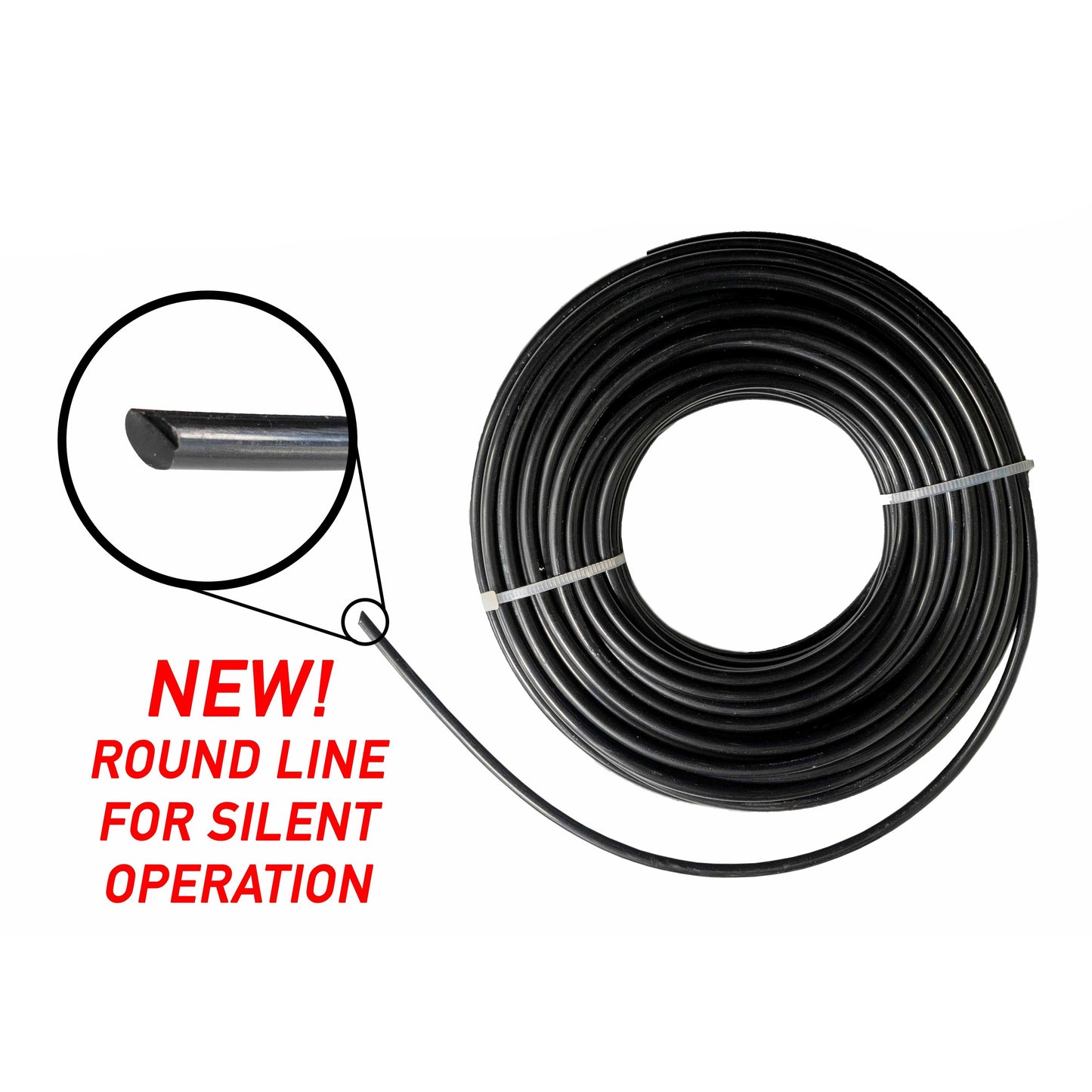 15m Black Rounded Trimmer Line, 1.6mm