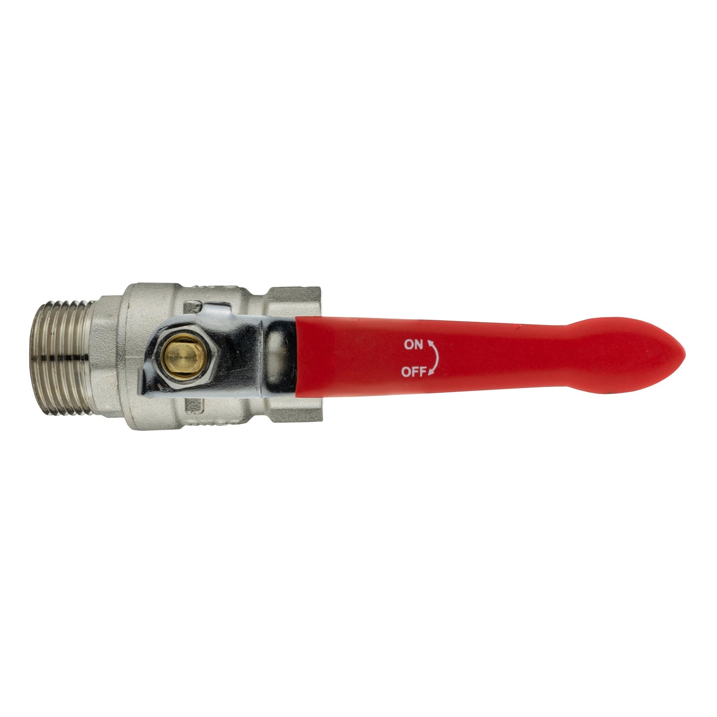 Male to Female Nickel Plated Brass Lever Valve, 3/4"