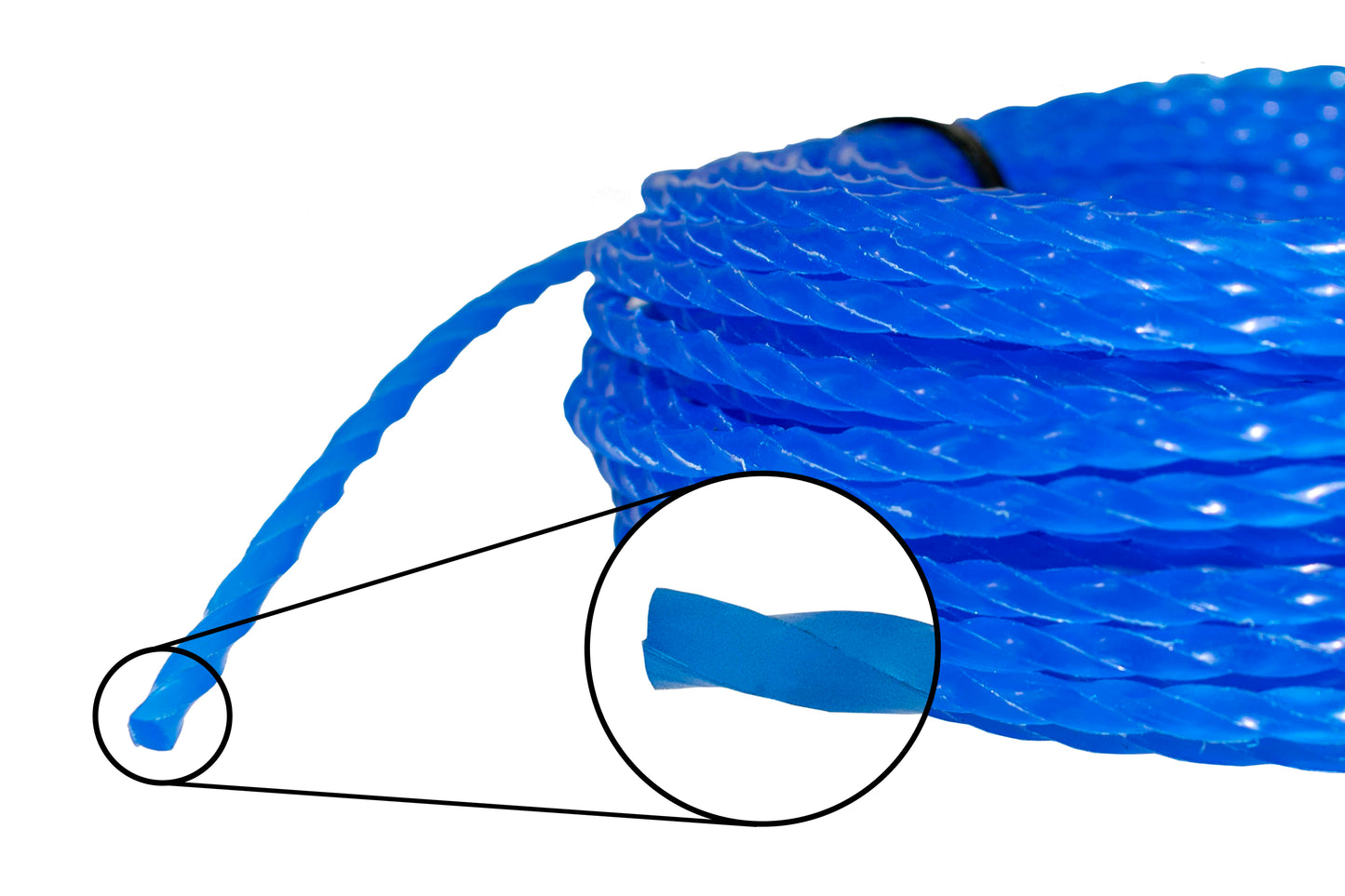 15m Twisted Blue Trimmer Line, 2mm