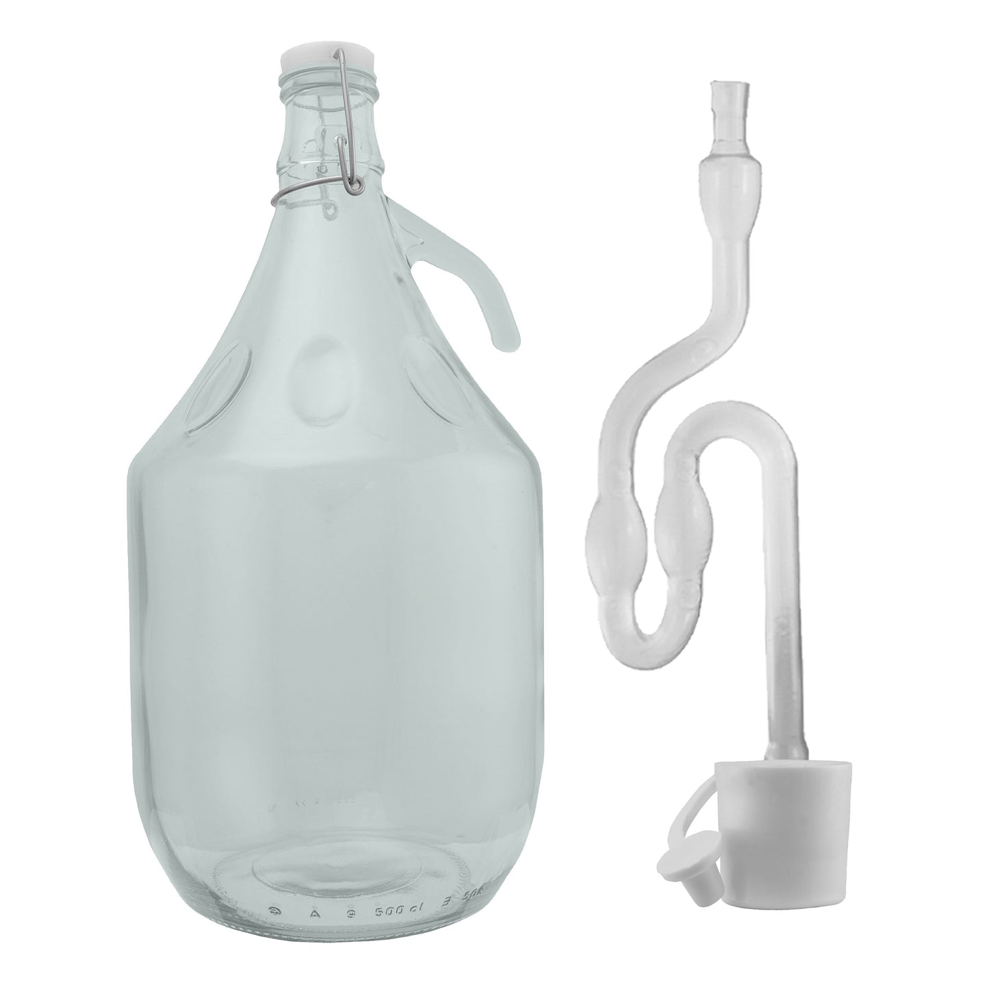 5L Glass Demijohns with Swing-top Caps, Airlocks, Bungs & Siphon Tube, Box of 6