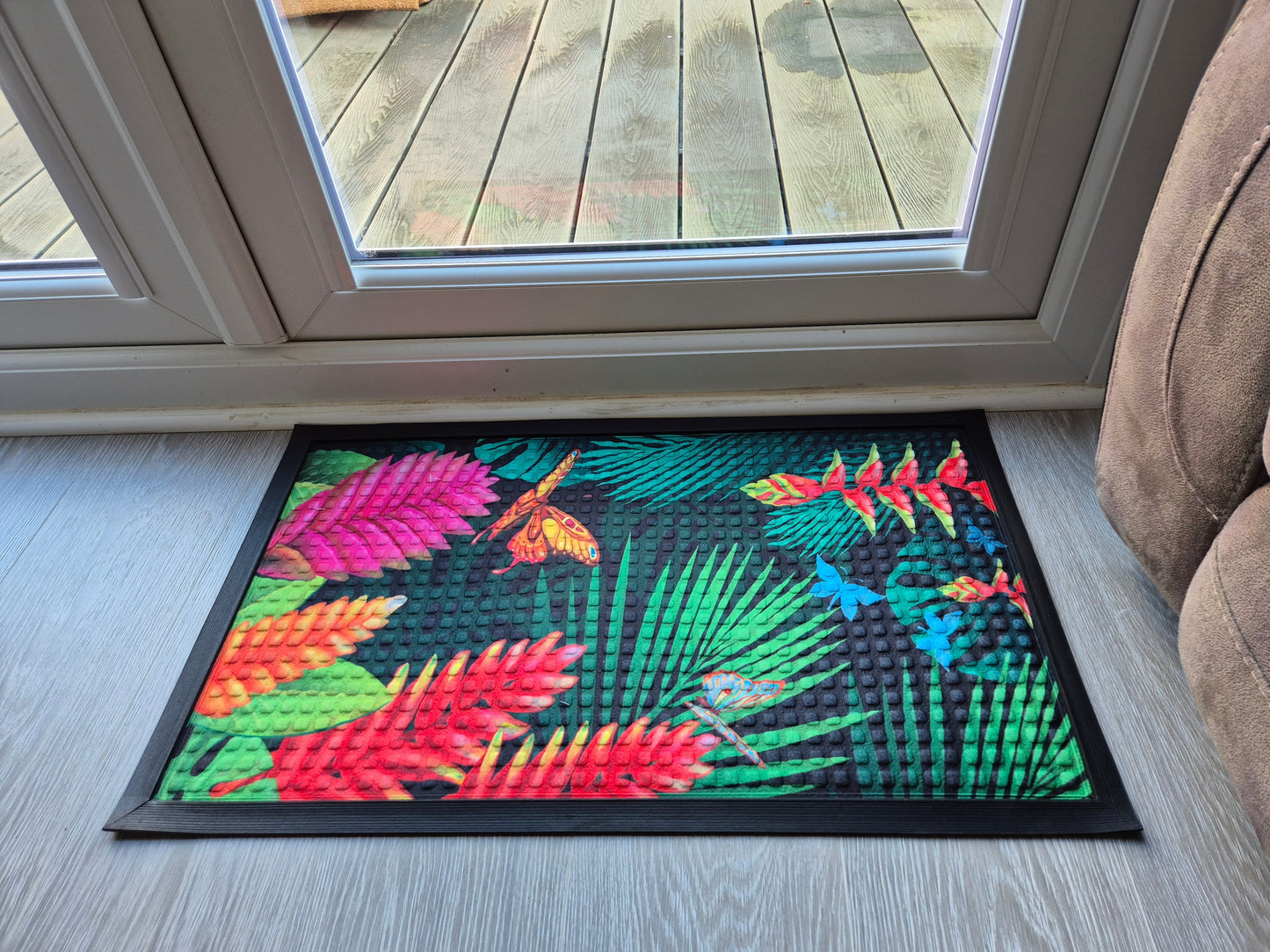 3D Embossed Doormat, 75cm x 45cm - Butterflys