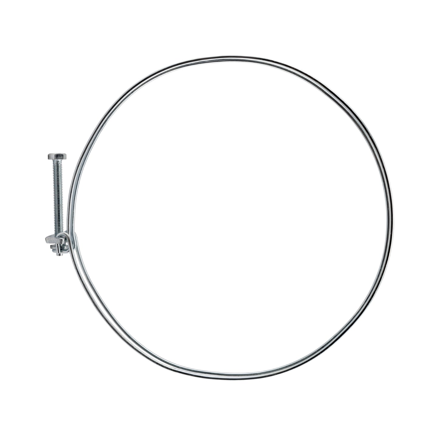 Galvanised Steel Double Wire Hose Clamps, 153mm-160mm