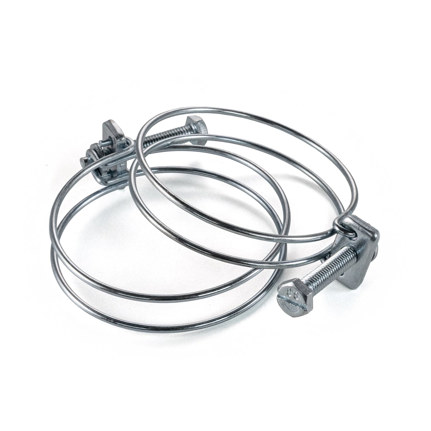 Galvanised Steel Double Wire Hose Clamps, 38mm-43mm