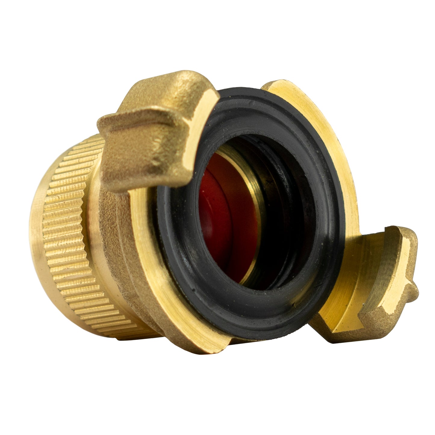 Brass GEKA Style Claw Female Hosepipe Connector, 3/4"