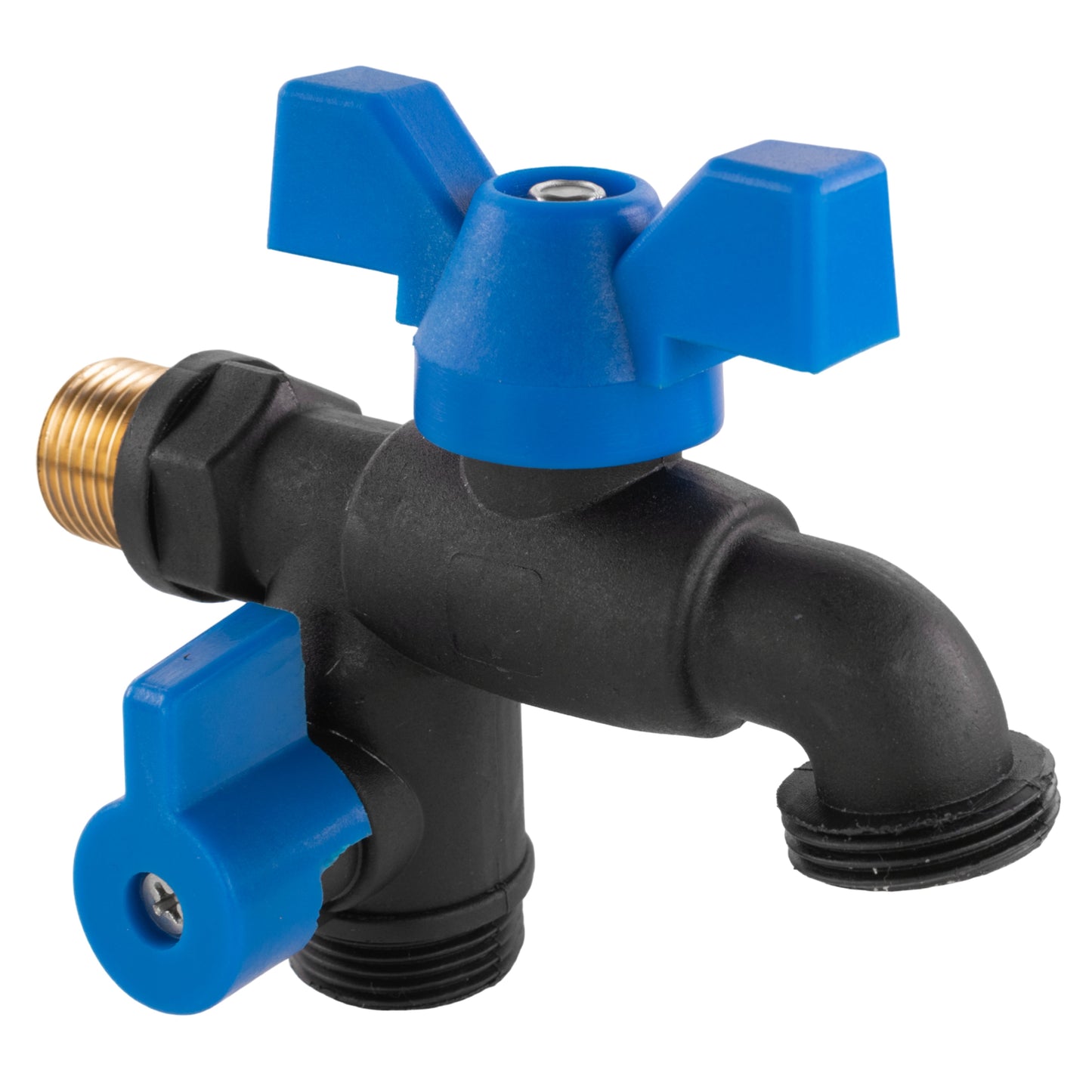 Nylon Quick Connector Dual Outlet Bib Tap, 1/2" BSP