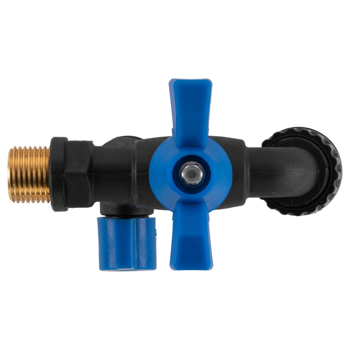 Nylon Quick Connector Dual Outlet Bib Tap, 1/2" BSP