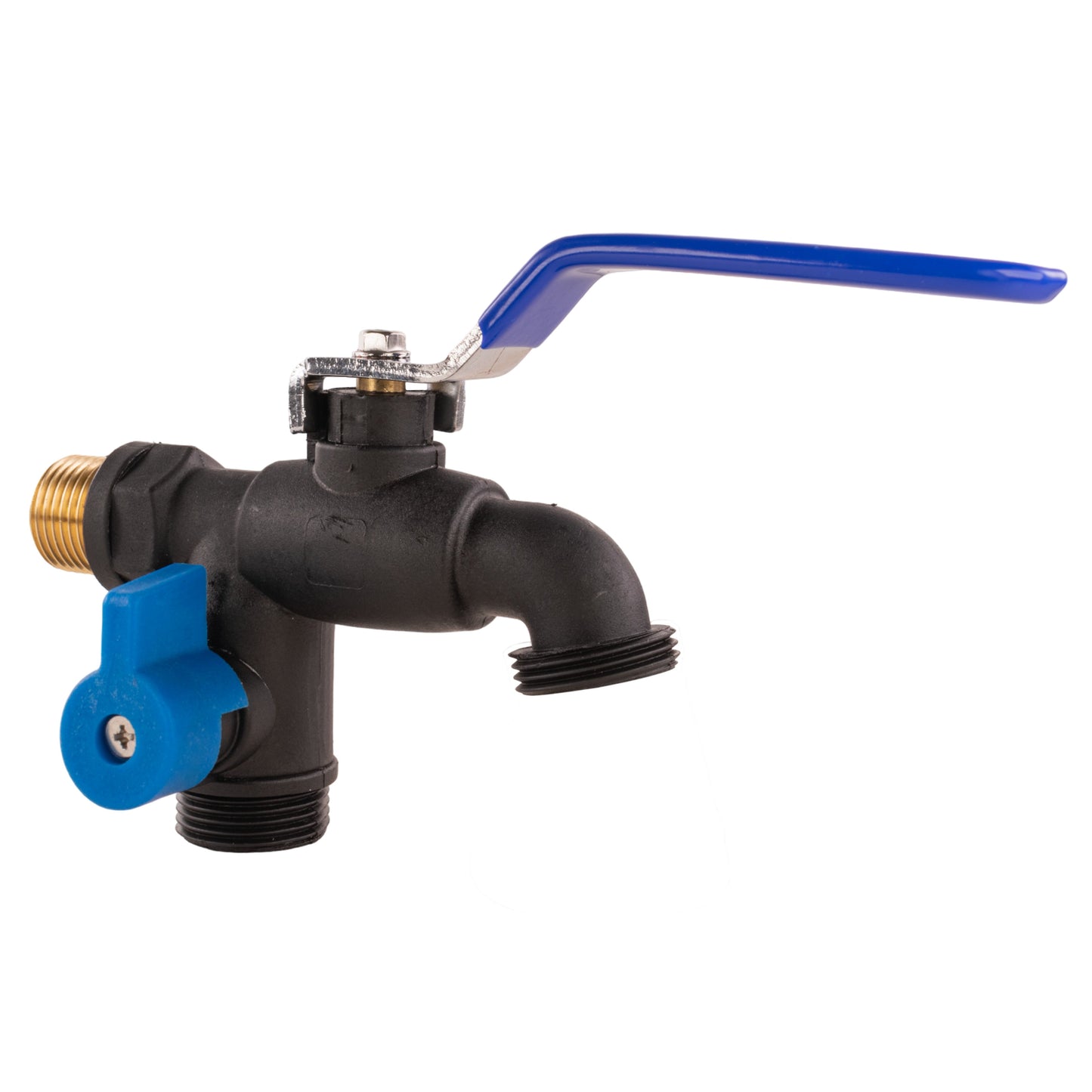 Nylon Quick Connector Dual Outlet Lever Tap, 1/2" BSP