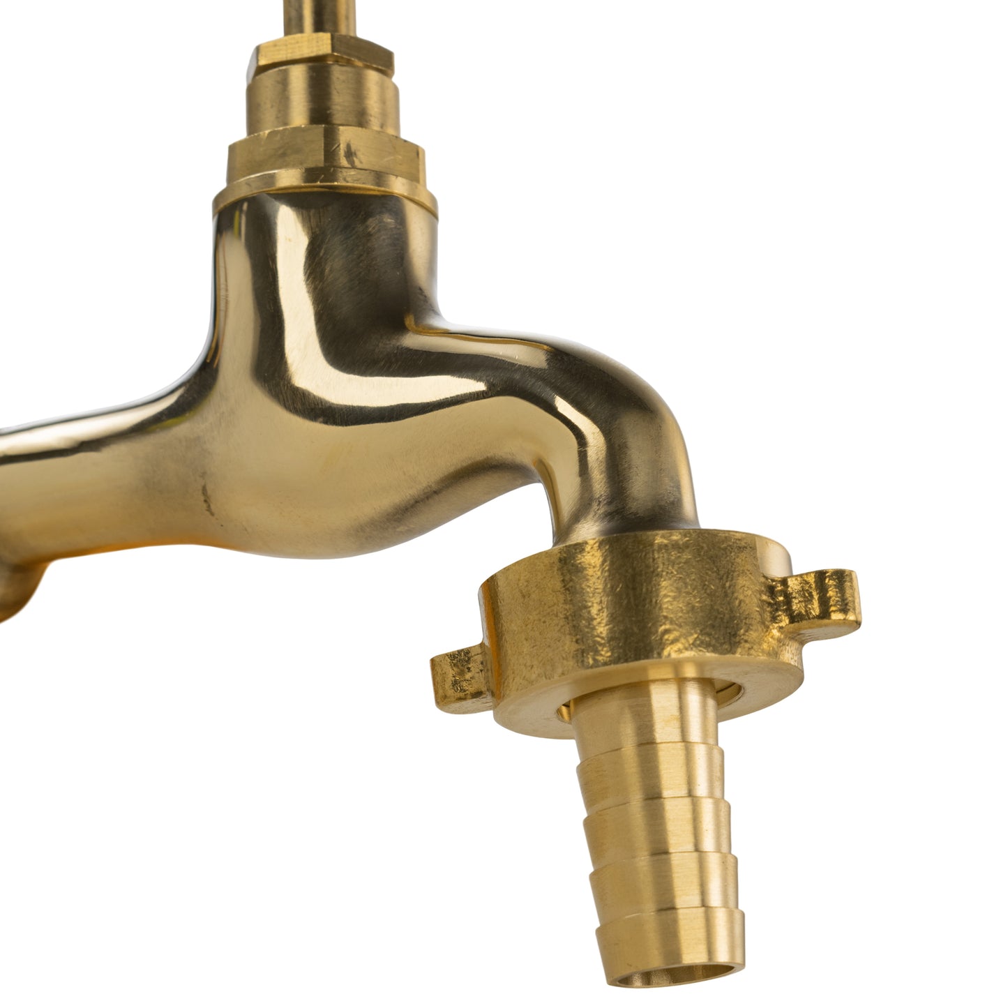 1/2" BSP Polished Vintage Style Bib Taps with Hosetail or Quick Connector Outlet
