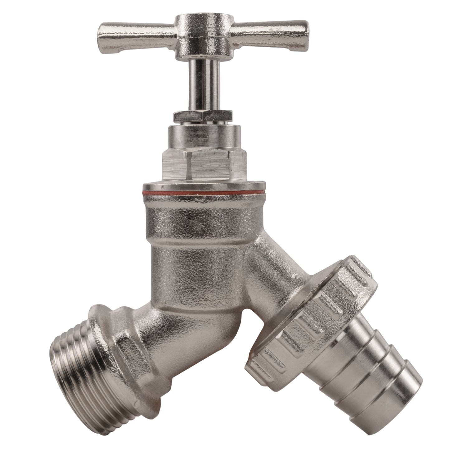Nickel Plated Brass Garden Bib Tap, 3/4" or 1/2" BSP Thread