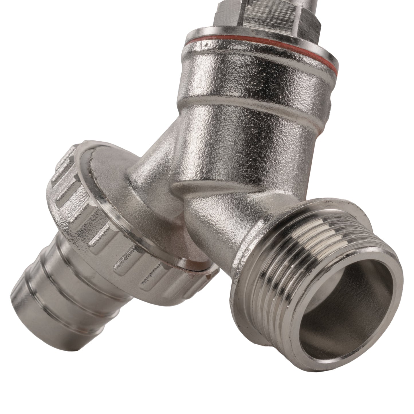 Nickel Plated Brass Barbed Bib Tap, 3/4" BSP