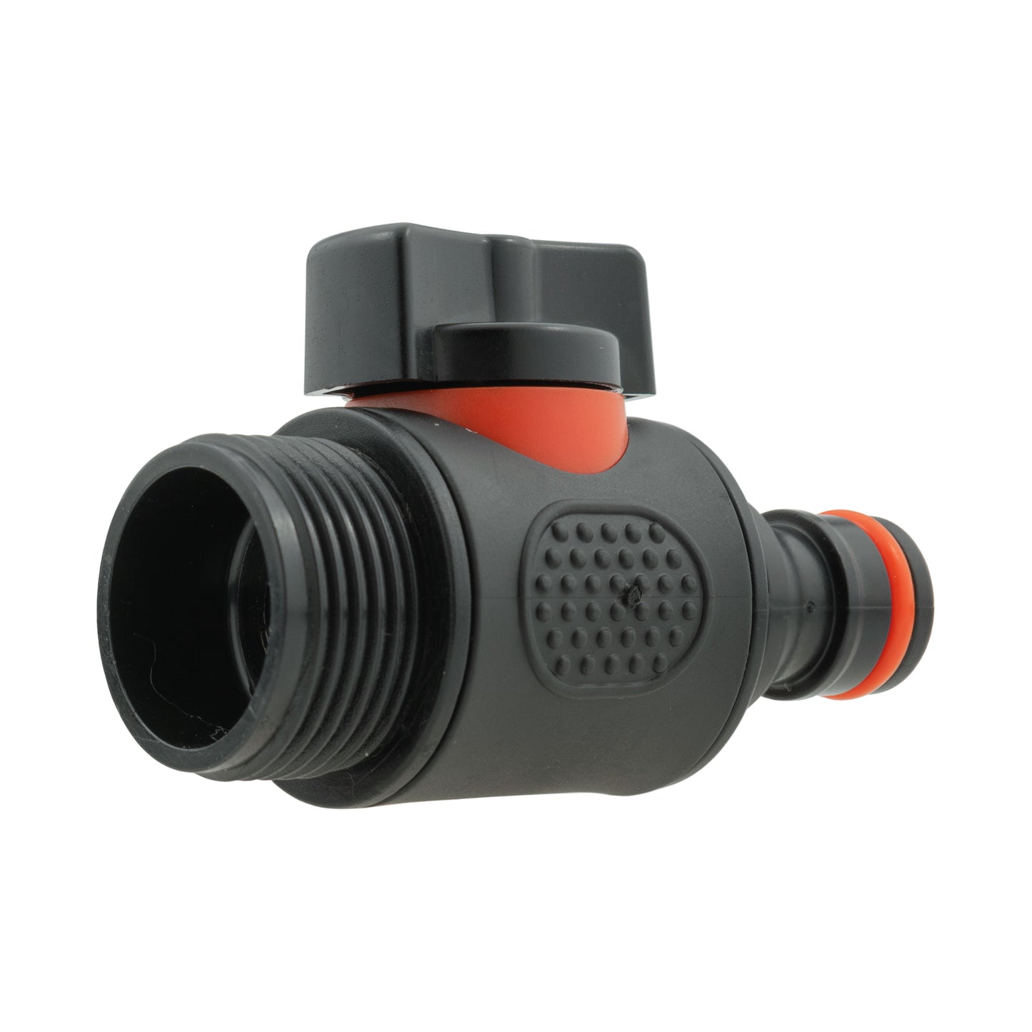 3/4" BSPM To Male Quick Connector Valve, Soft Touch Black