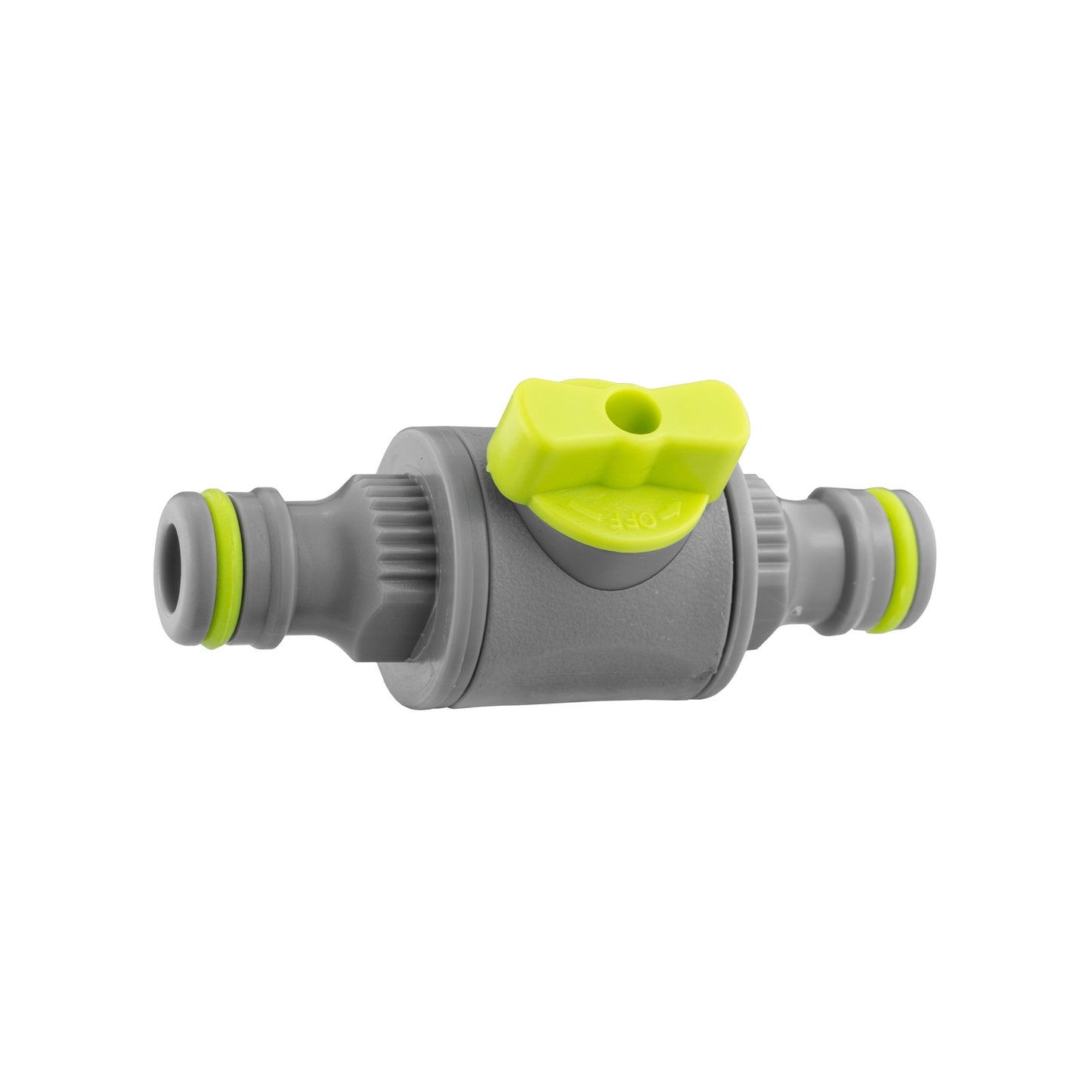In-Line Valve with Double Male Quick Connector, Lime