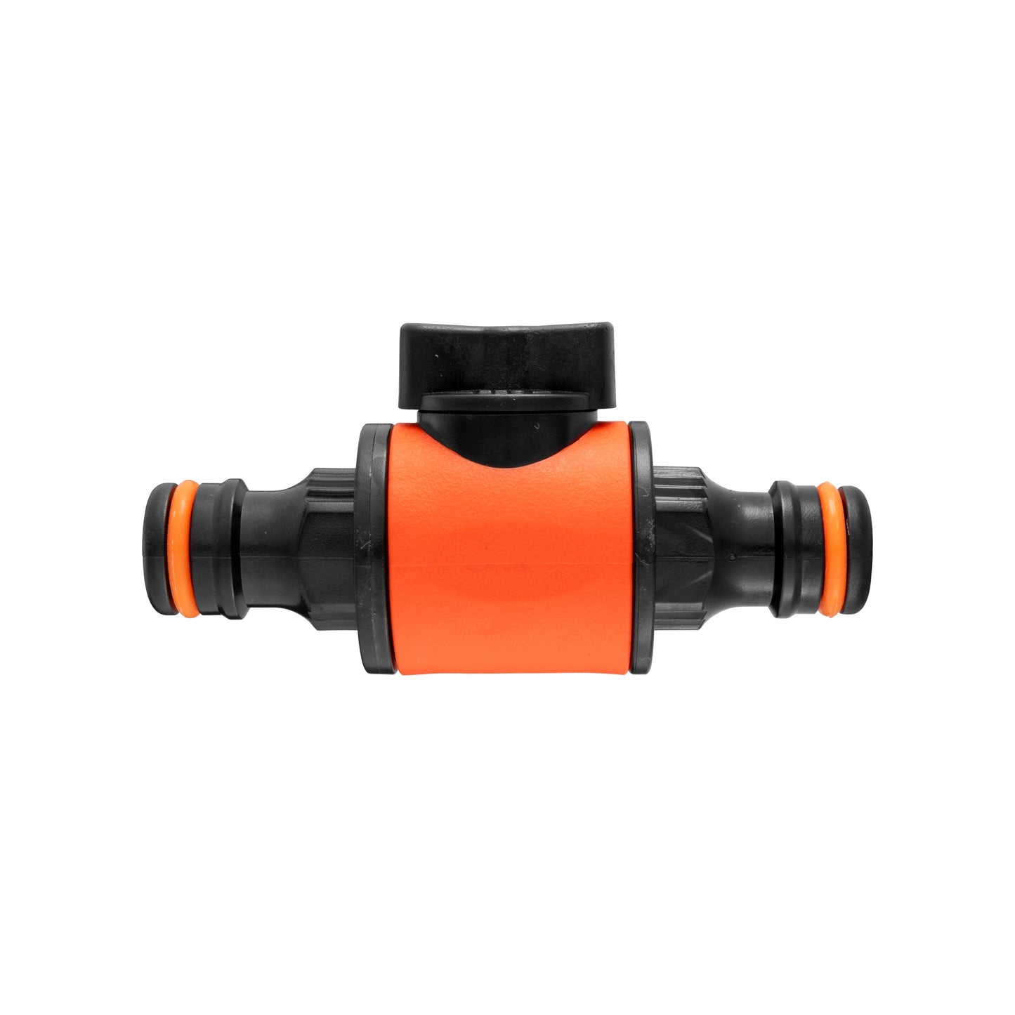 In-Line Valve with Double Male Quick Connector, Black
