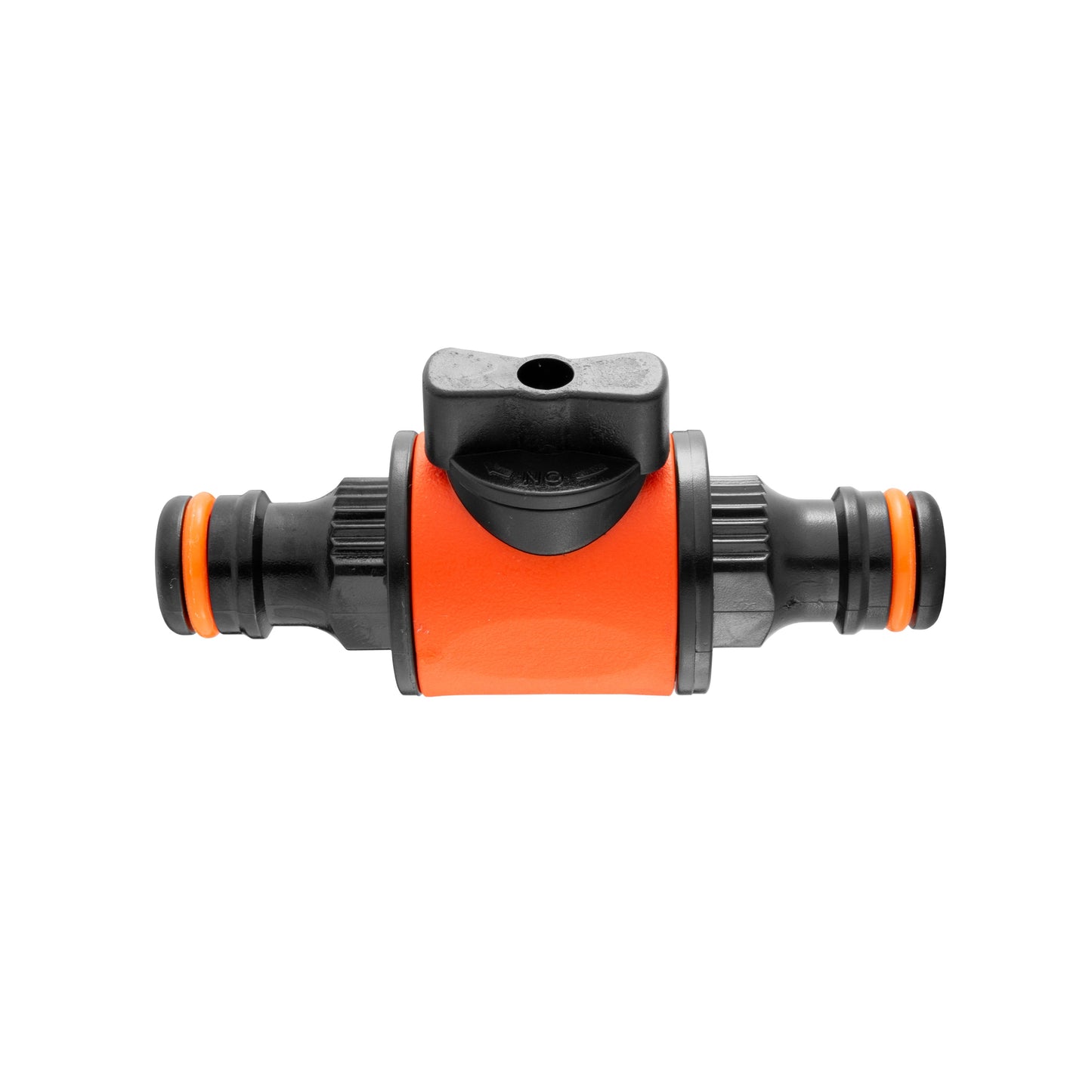 In-Line Valve with Double Male Quick Connector, Black