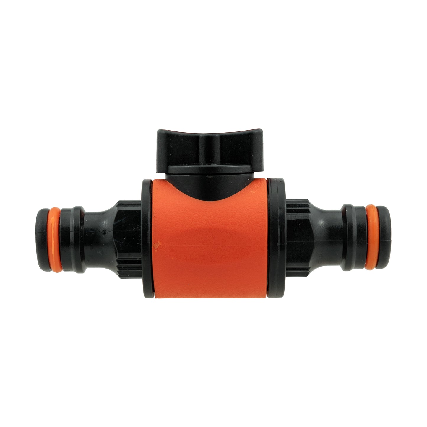 In-Line Valve with Double Male Quick Connector, Black