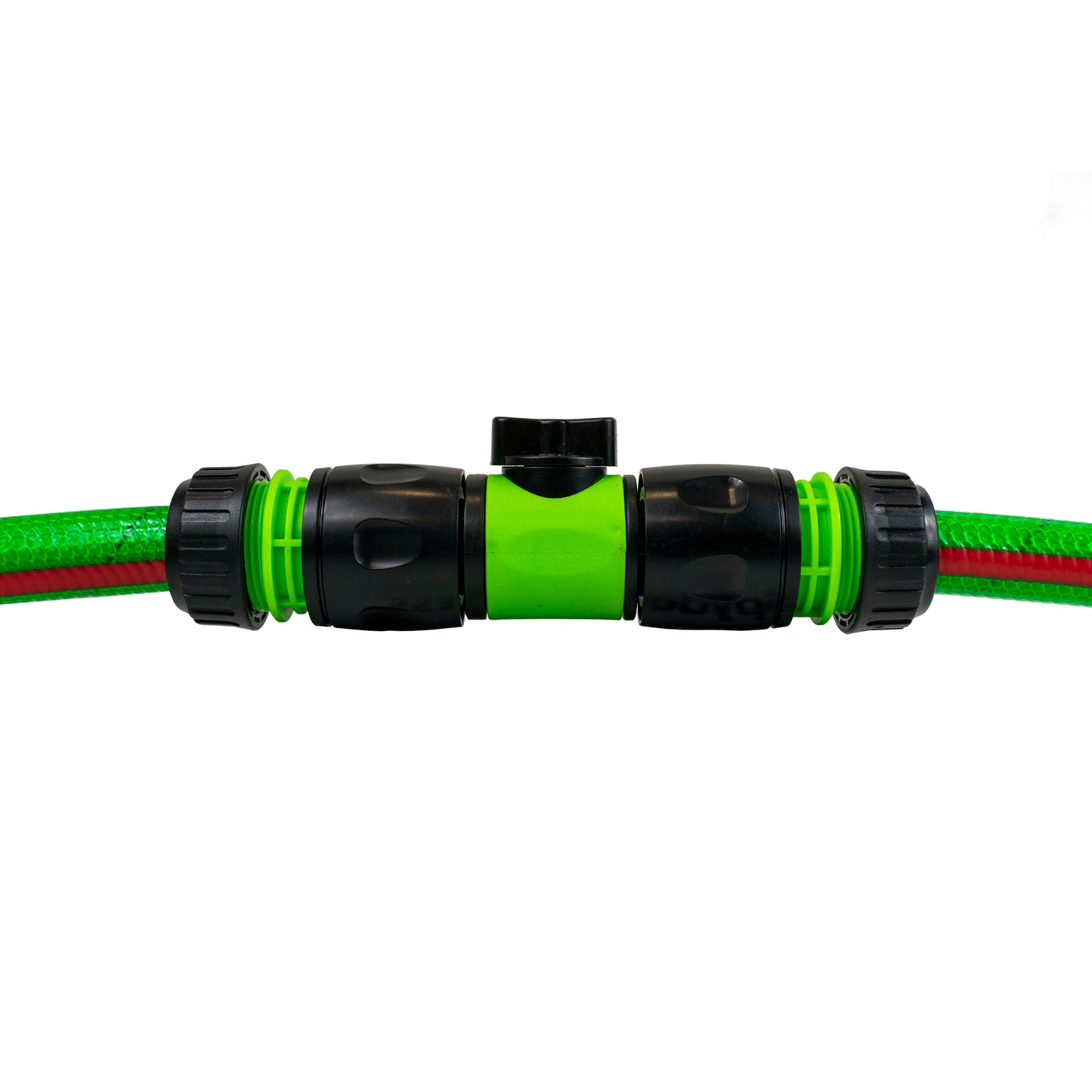 In-Line Valve with Quick Connectors - 6 Piece Set, Green & Black