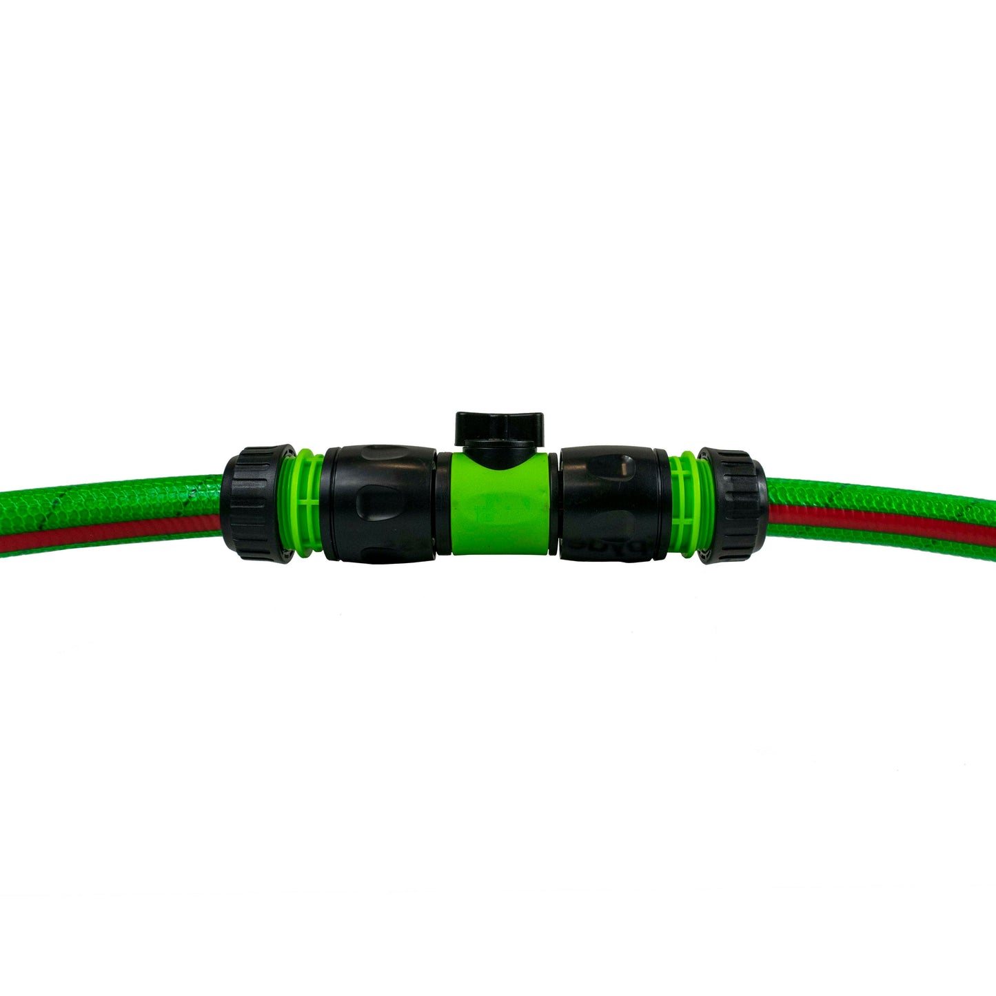 In-Line Valve with Quick Connectors - 6 Piece Set, Green & Black