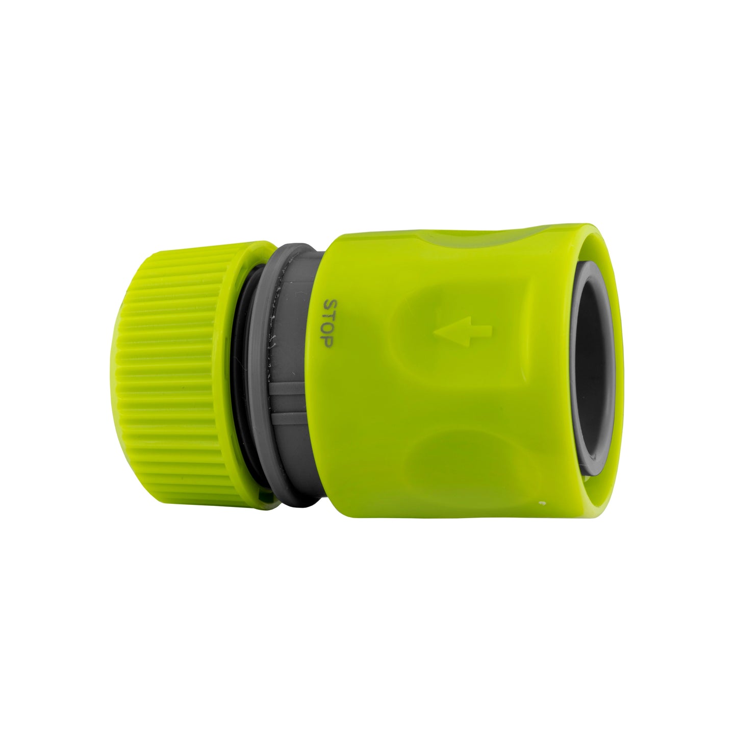 1/2" Female Hose Connector With Stop, Lime