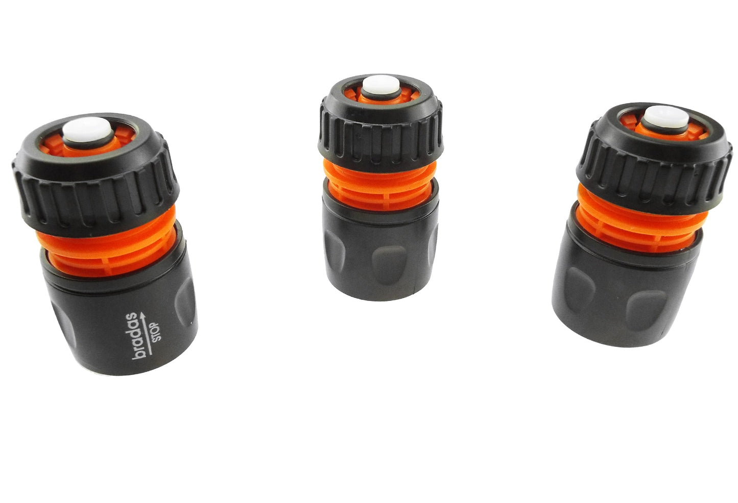 1/2" Female Hose Connector With Stop, Black