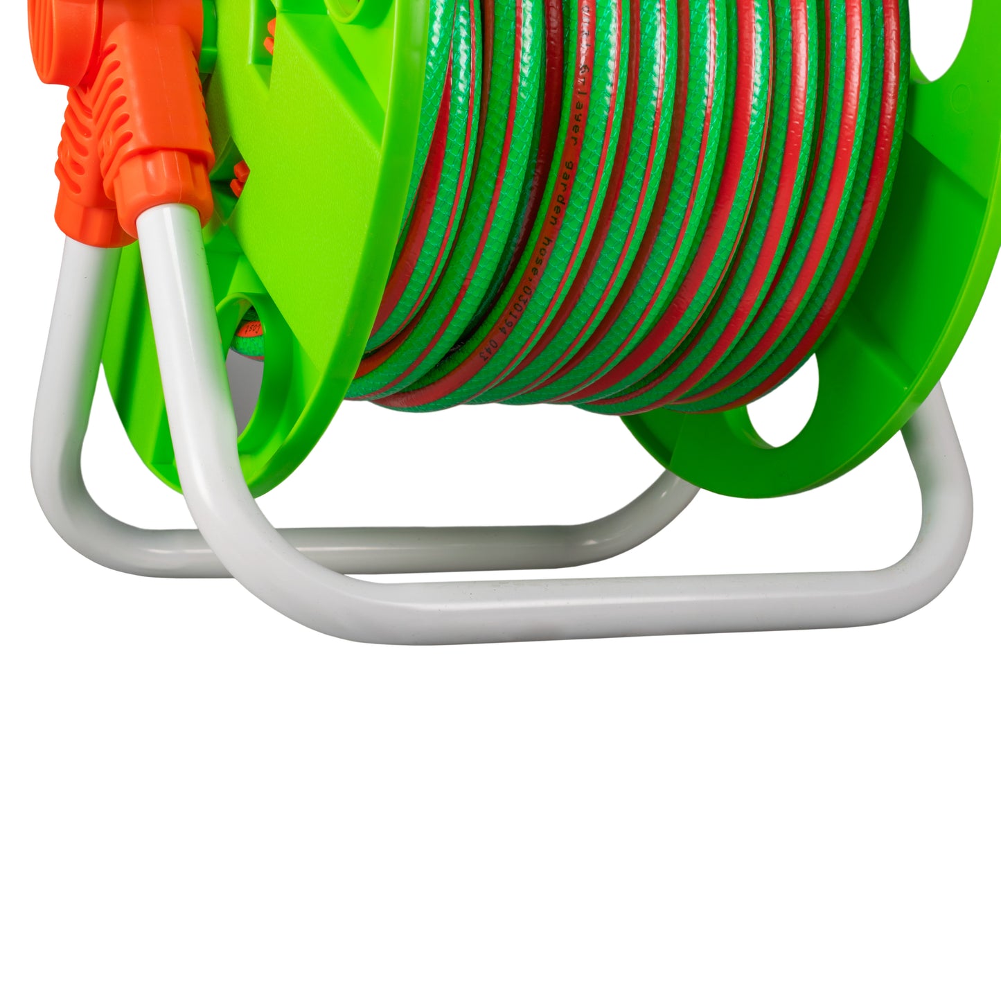 Hose Pipe Storage Reel Holder with 15m Premium 6-Layer Green Hose