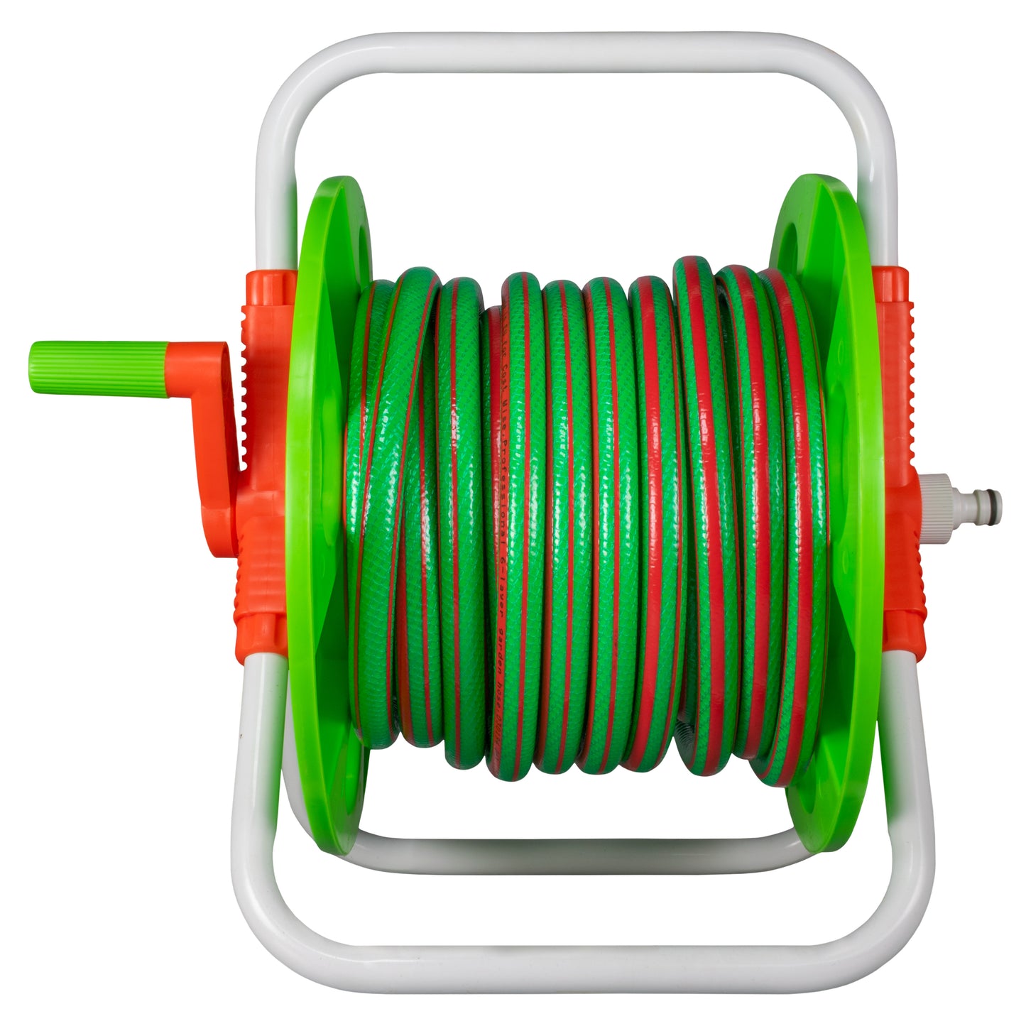 Hose Pipe Storage Reel Holder with 15m Premium 6-Layer Green Hose