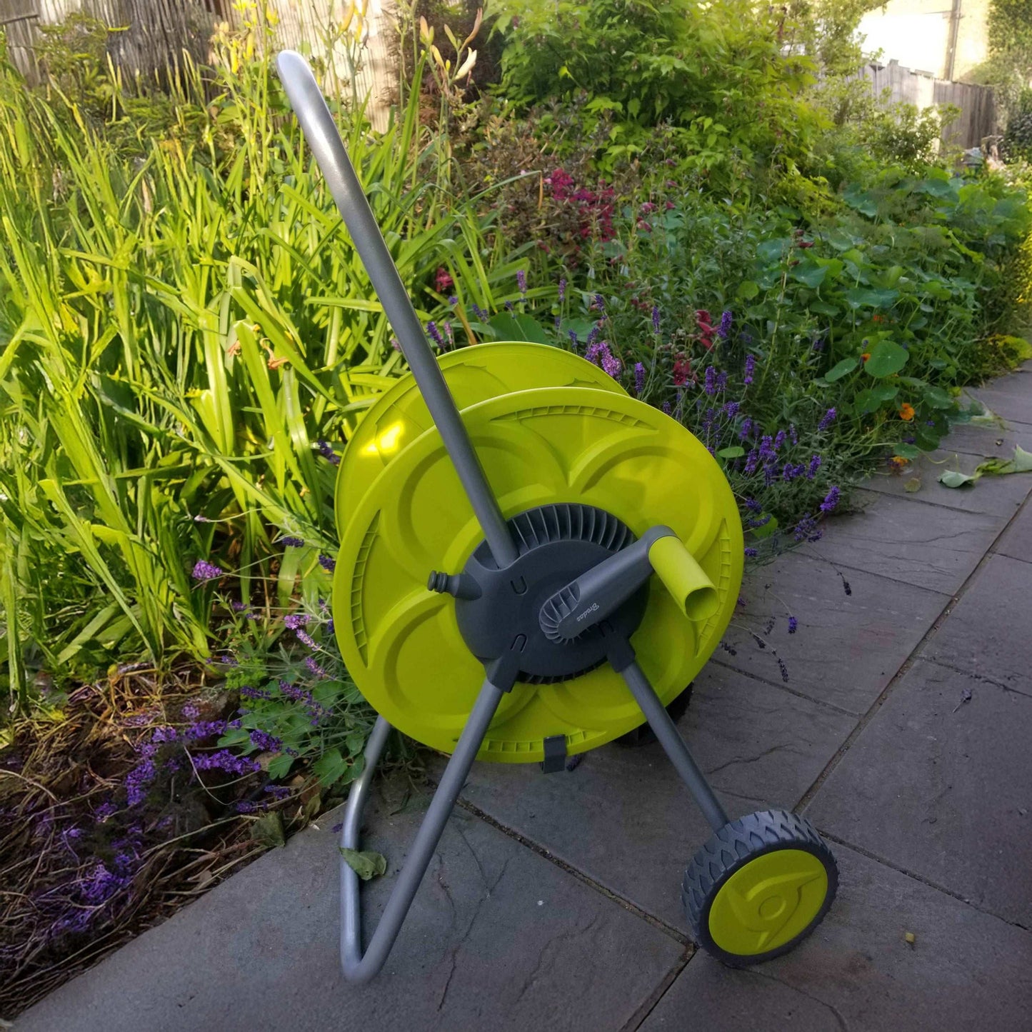 Portable Lime Garden Hose Cart with 50m Reel Capacity