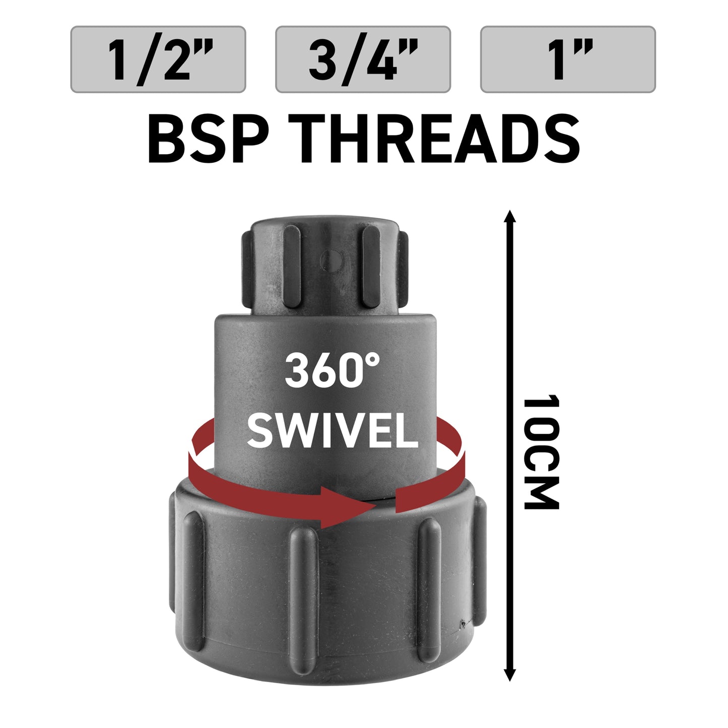 S60X6 IBC Extended Adapter with 3/4" BSP Female Thread