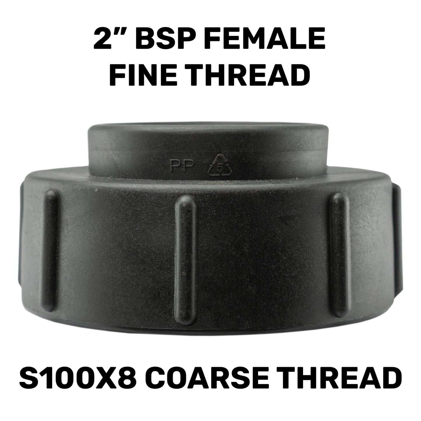 S100X8 IBC Adapter Cap with 2" BSP Female Thread