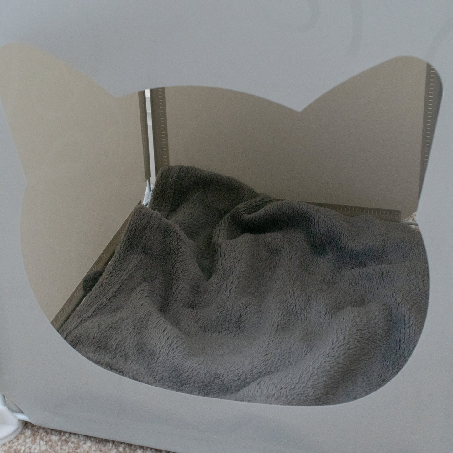 Grey Kitty Cubby Cat Tower Play House, Small