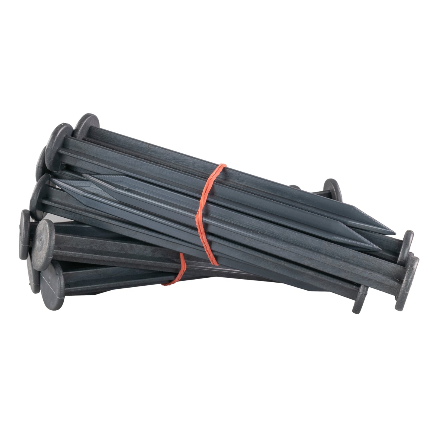 Black Curved Lawn Edging Set with Pegs, 60mm Height