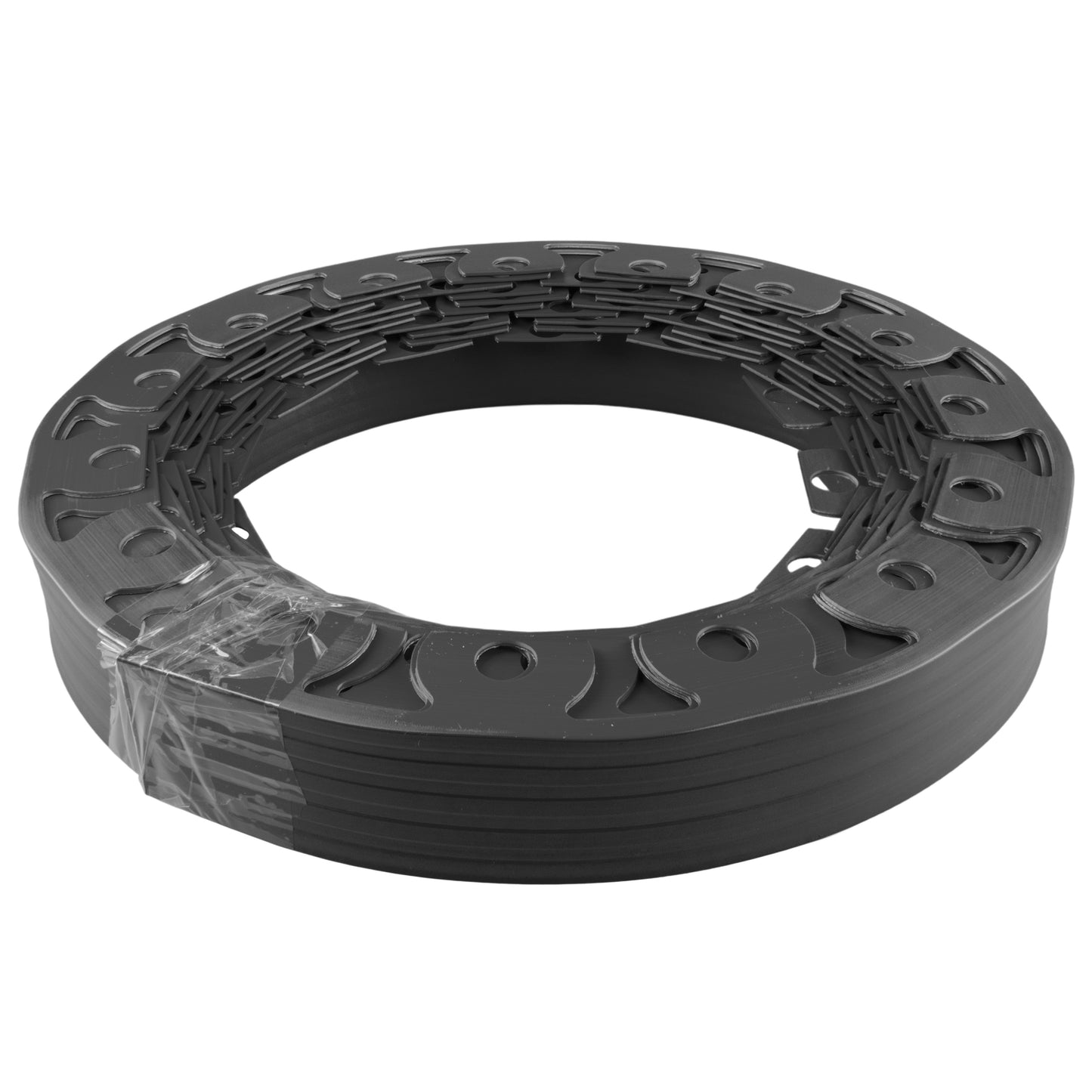 Black Curved Lawn Edging Set with Pegs, 60mm Height