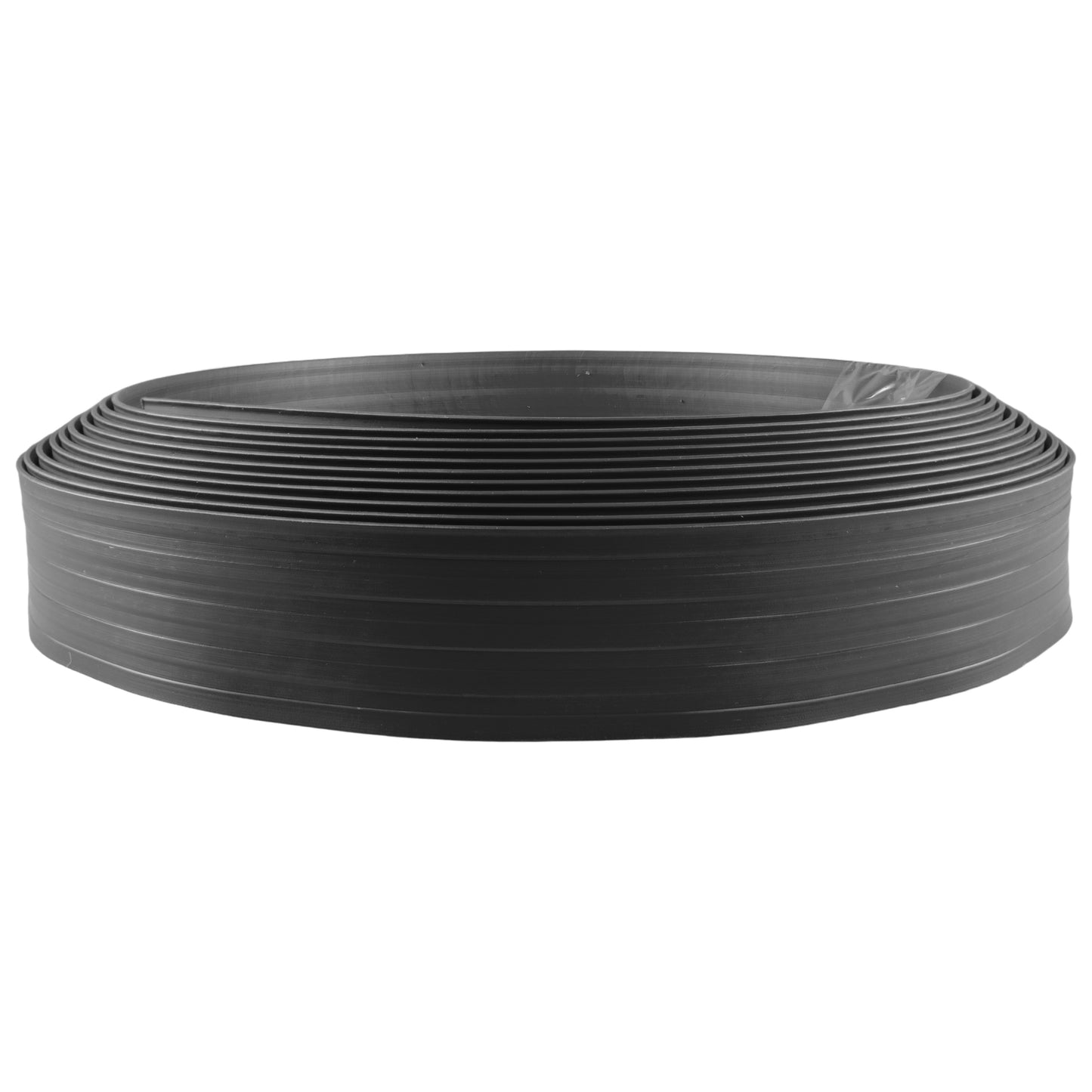 Black Curved Lawn Edging Set with Pegs, 60mm Height